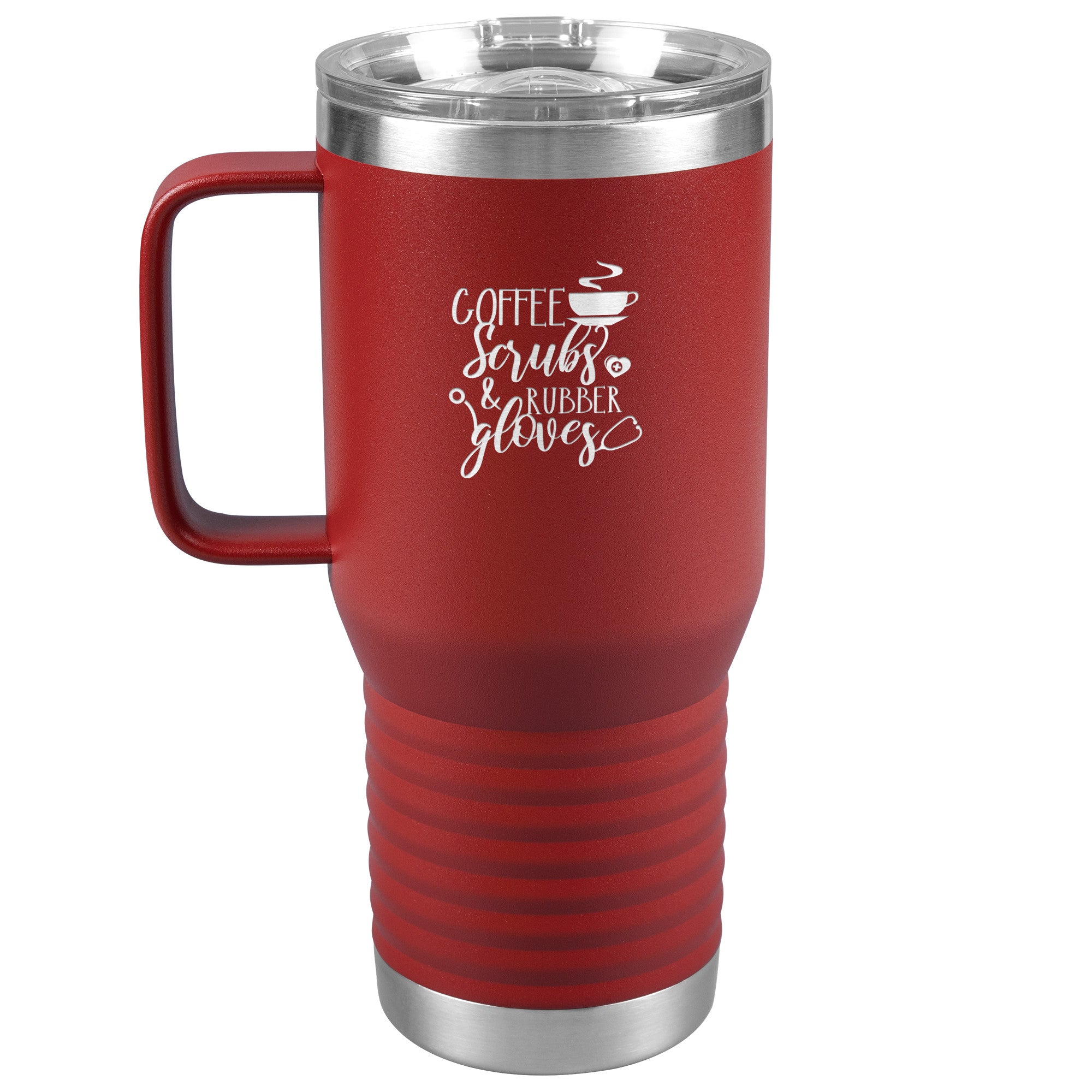 Coffee Scrubs and Rubber Gloves Design - 20oz Polar Camel Travel Tumbler