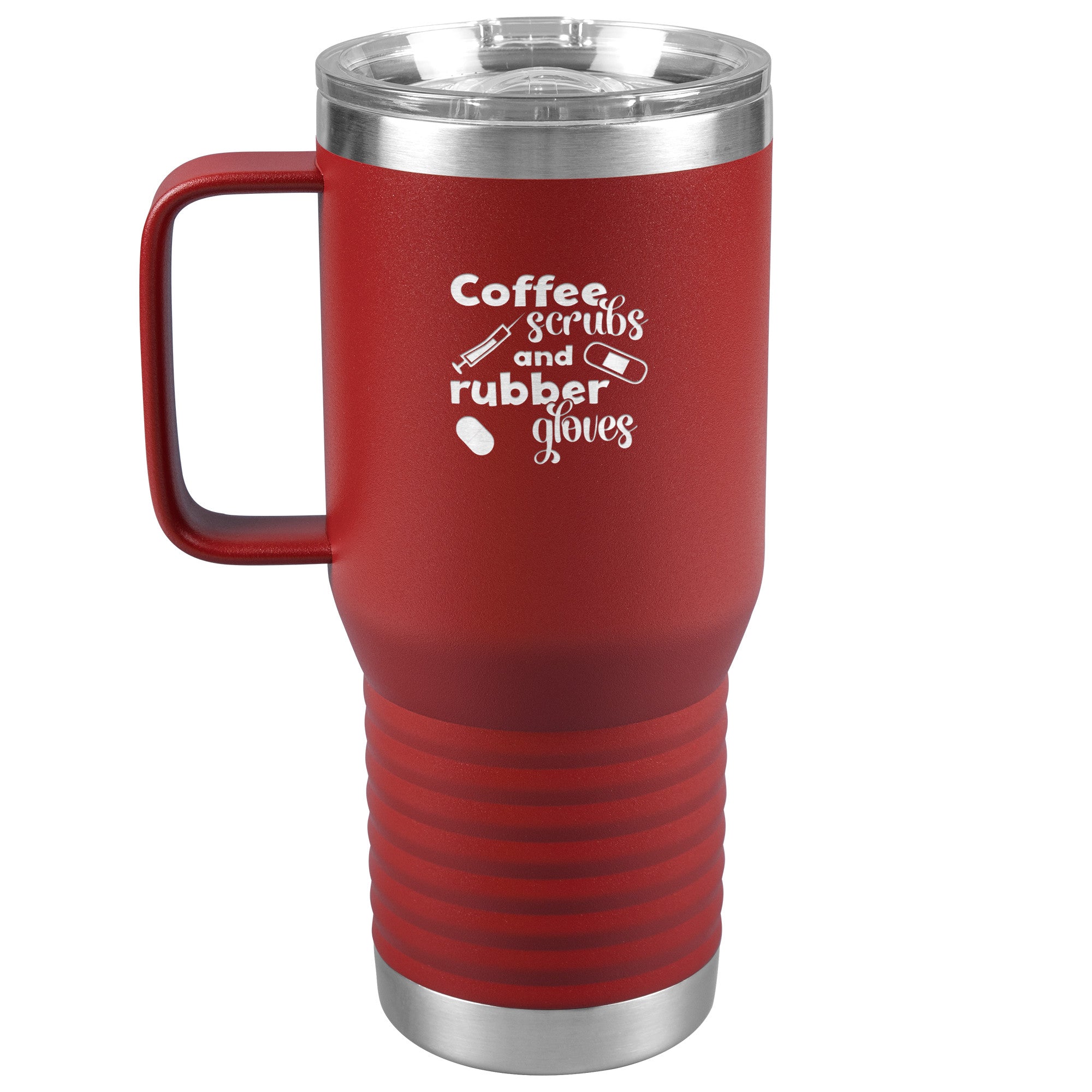 Coffee Scrubs and Rubber Gloves Design - 20oz Polar Camel Travel Tumbler