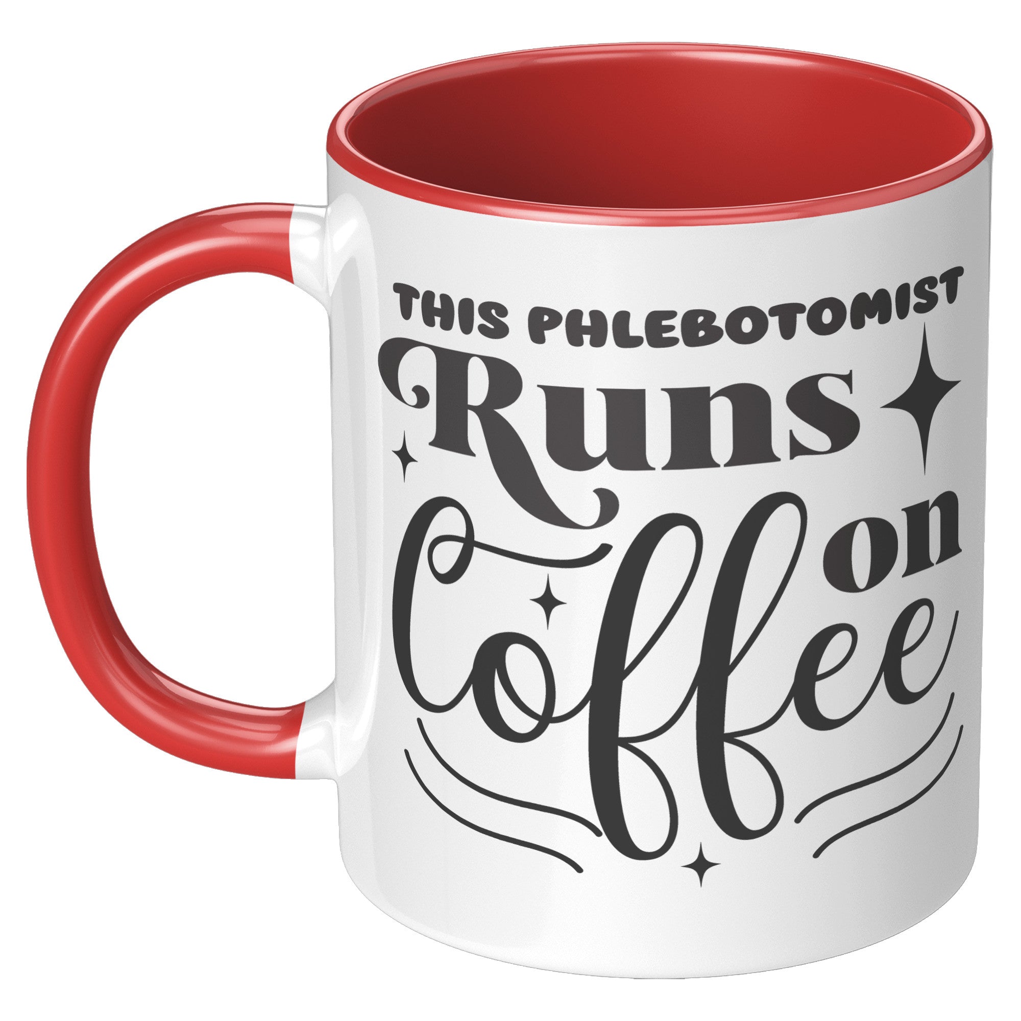Colorful Sips: The 'This Phlebotomist Runs on Coffee' 11oz Accent Mug