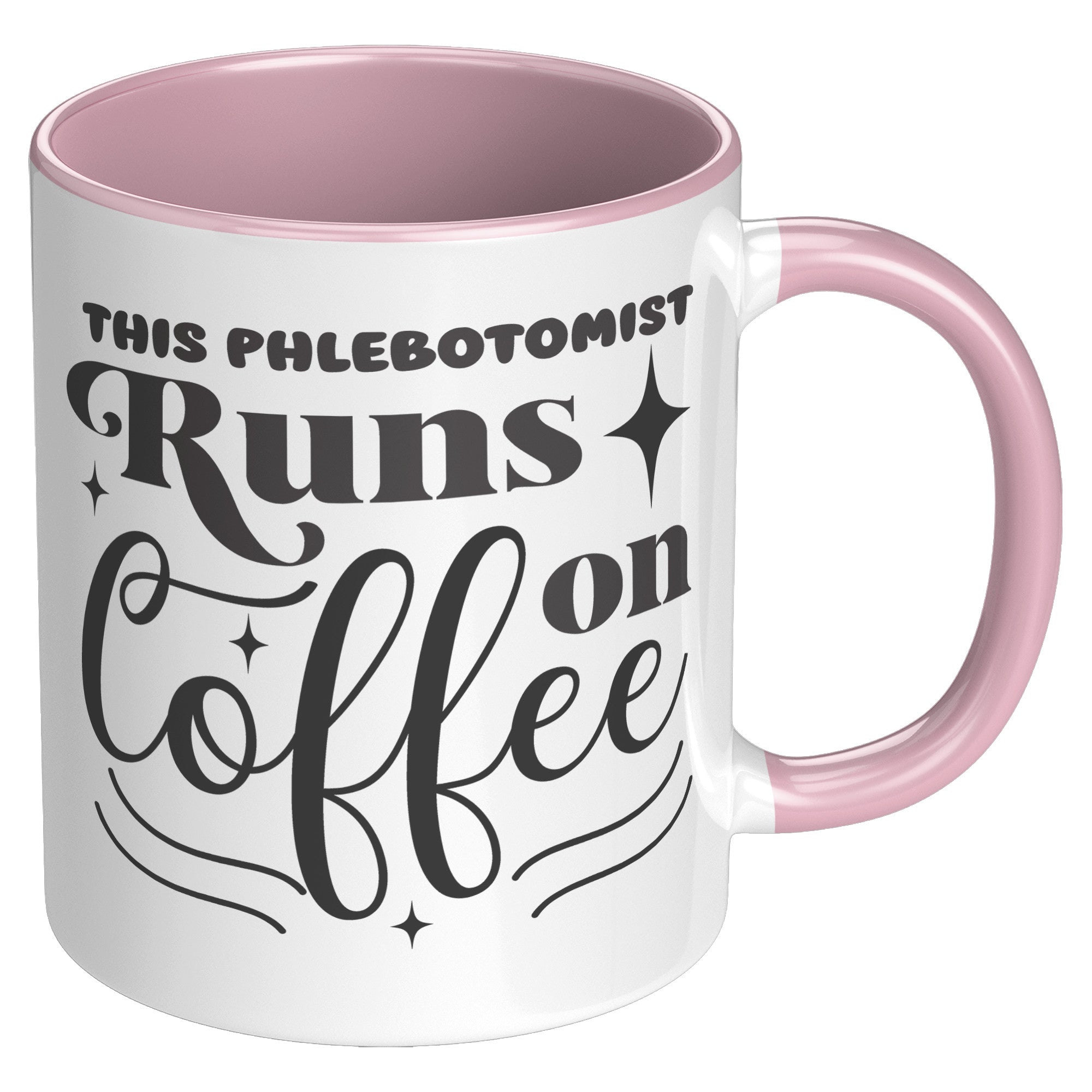 Colorful Sips: The 'This Phlebotomist Runs on Coffee' 11oz Accent Mug
