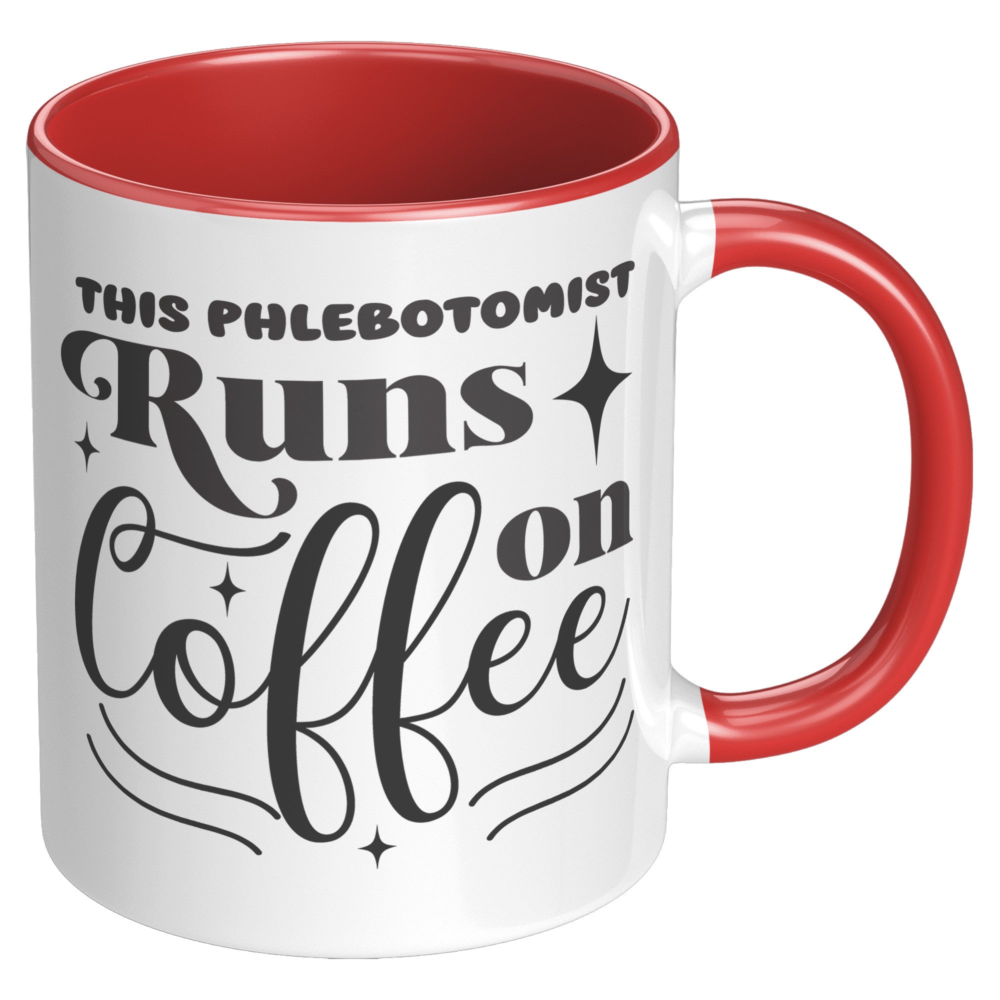 Colorful Sips: The 'This Phlebotomist Runs on Coffee' 11oz Accent Mug