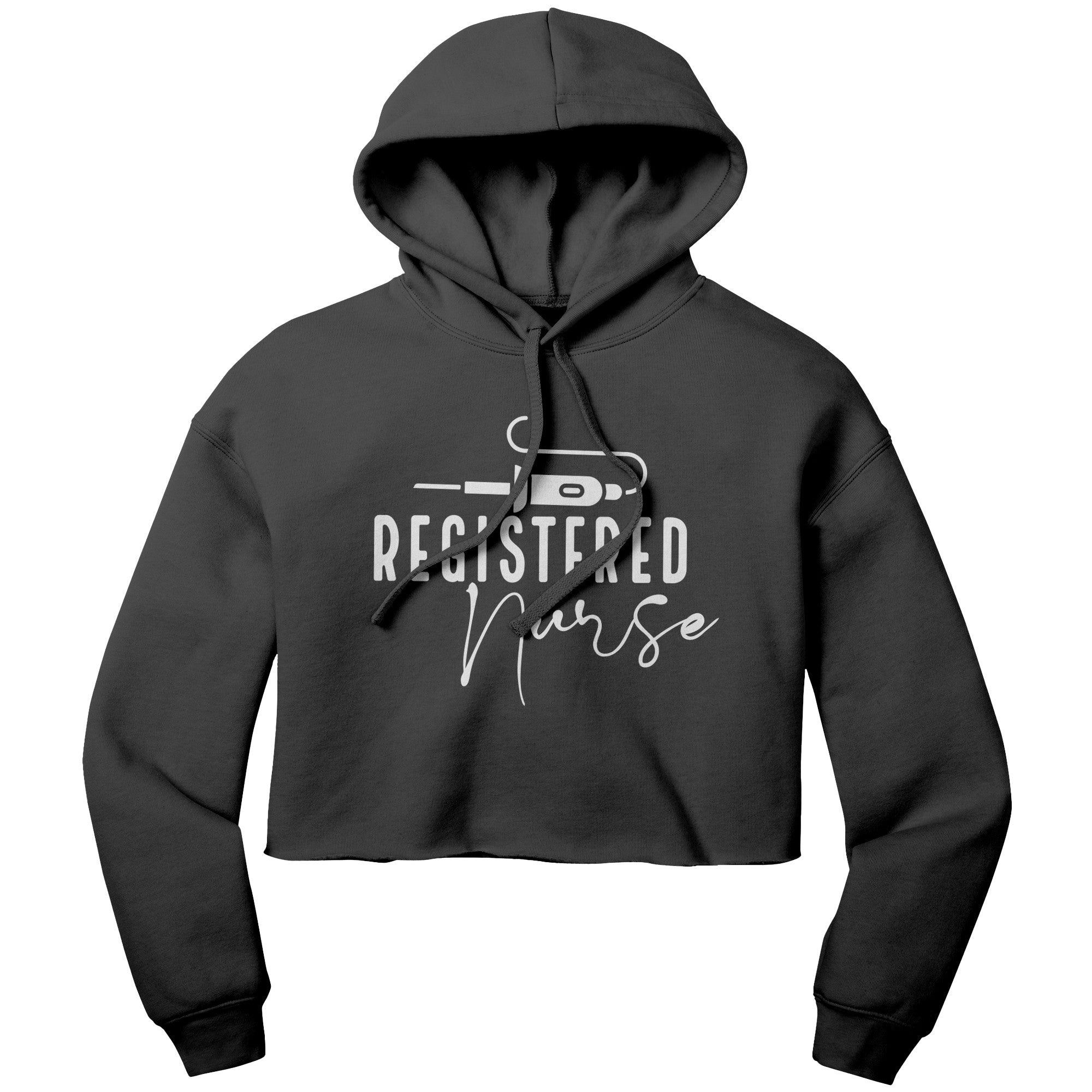 Comfort and Pride: 'Registered Nurse' Cropped Hoodie for Healthcare Heroes