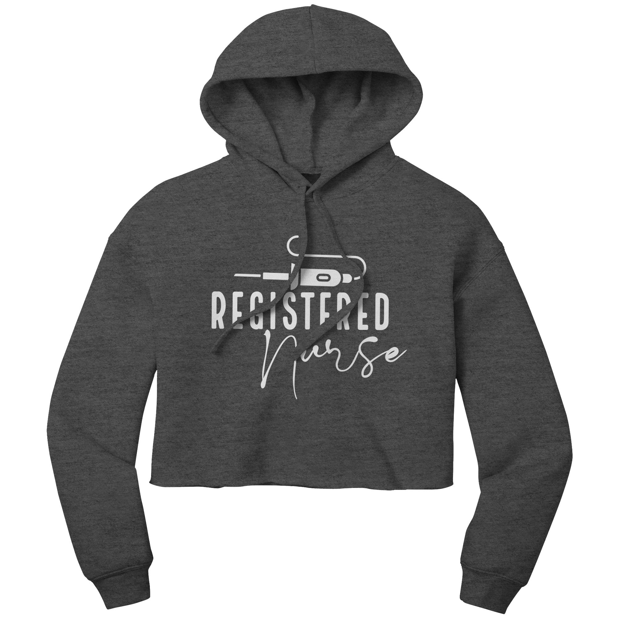 Comfort and Pride: 'Registered Nurse' Cropped Hoodie for Healthcare Heroes