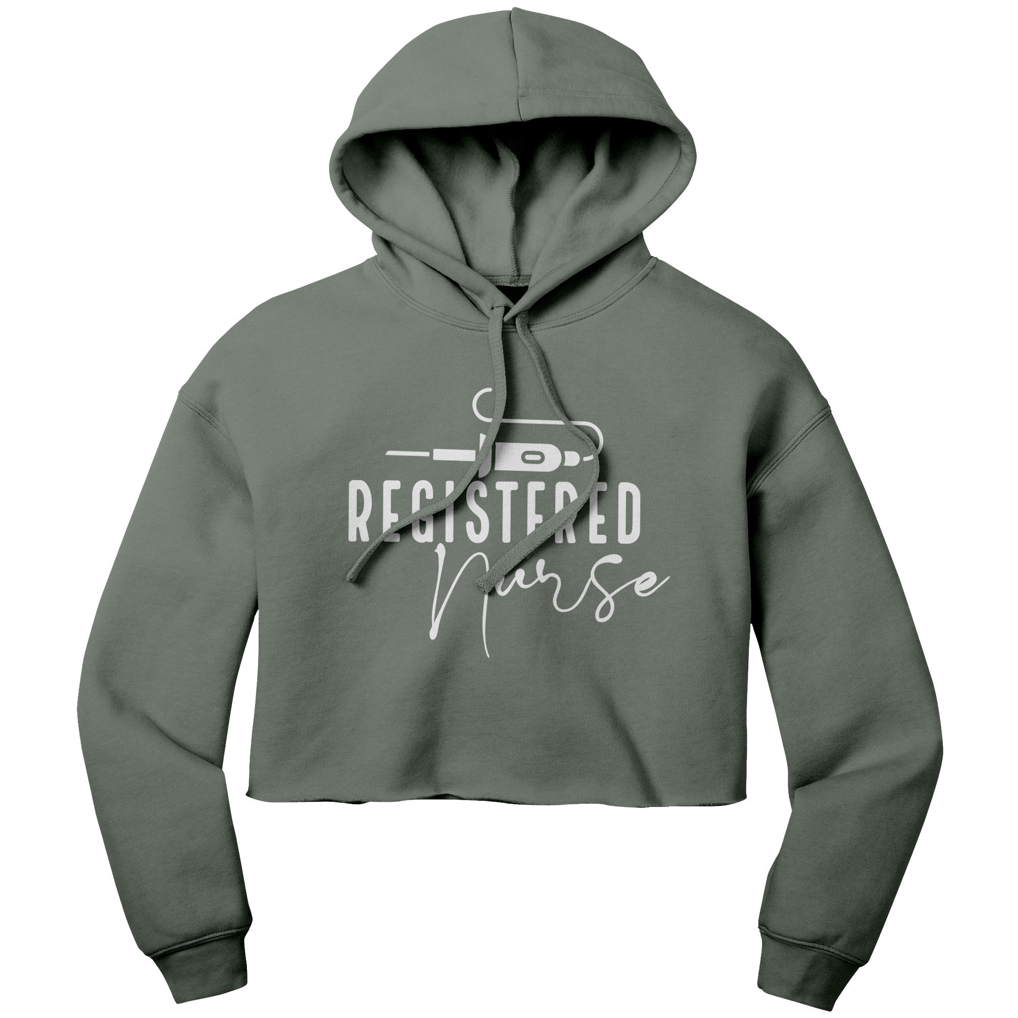 Comfort and Pride: 'Registered Nurse' Cropped Hoodie for Healthcare Heroes