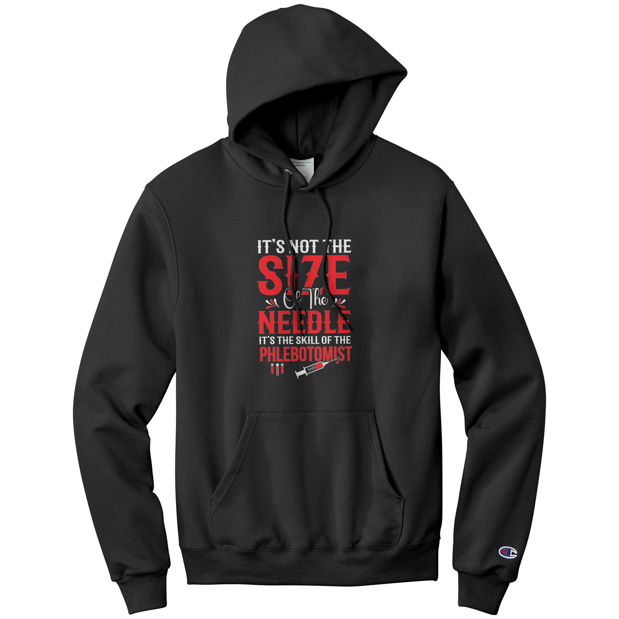 Elevate Your Phlebotomy Game with the Champion Needle Skill Hoodie
