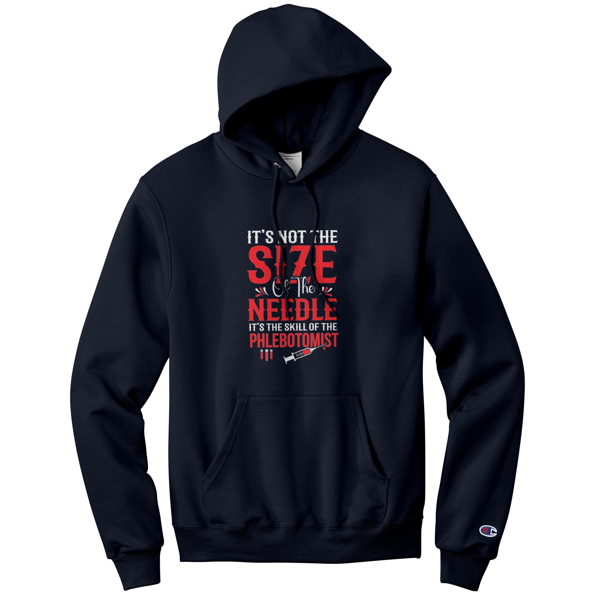 Elevate Your Phlebotomy Game with the Champion Needle Skill Hoodie