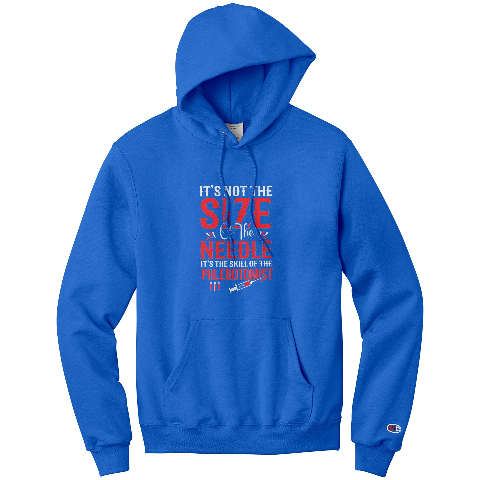 Elevate Your Phlebotomy Game with the Champion Needle Skill Hoodie