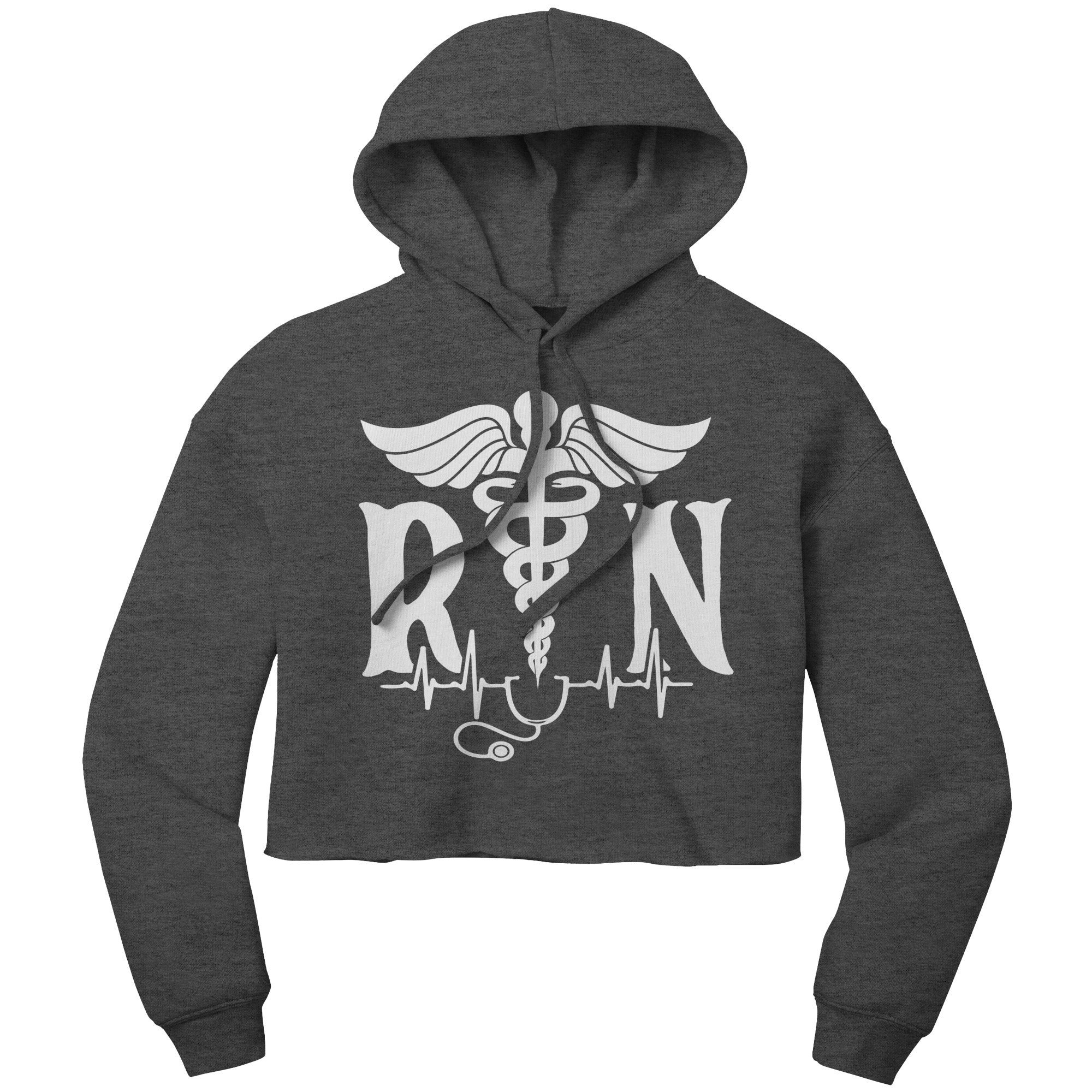 Elevate Your Wardrobe: The Essential RN Cropped Hoodie with Medical Iconography