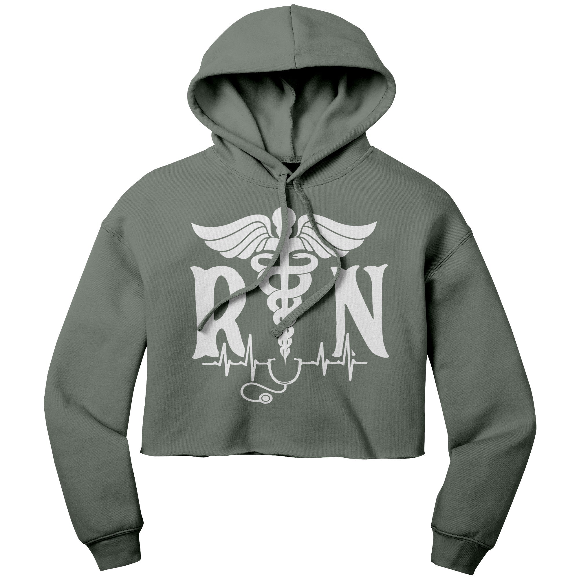 Elevate Your Wardrobe: The Essential RN Cropped Hoodie with Medical Iconography