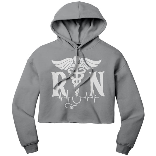 Elevate Your Wardrobe: The Essential RN Cropped Hoodie with Medical Iconography