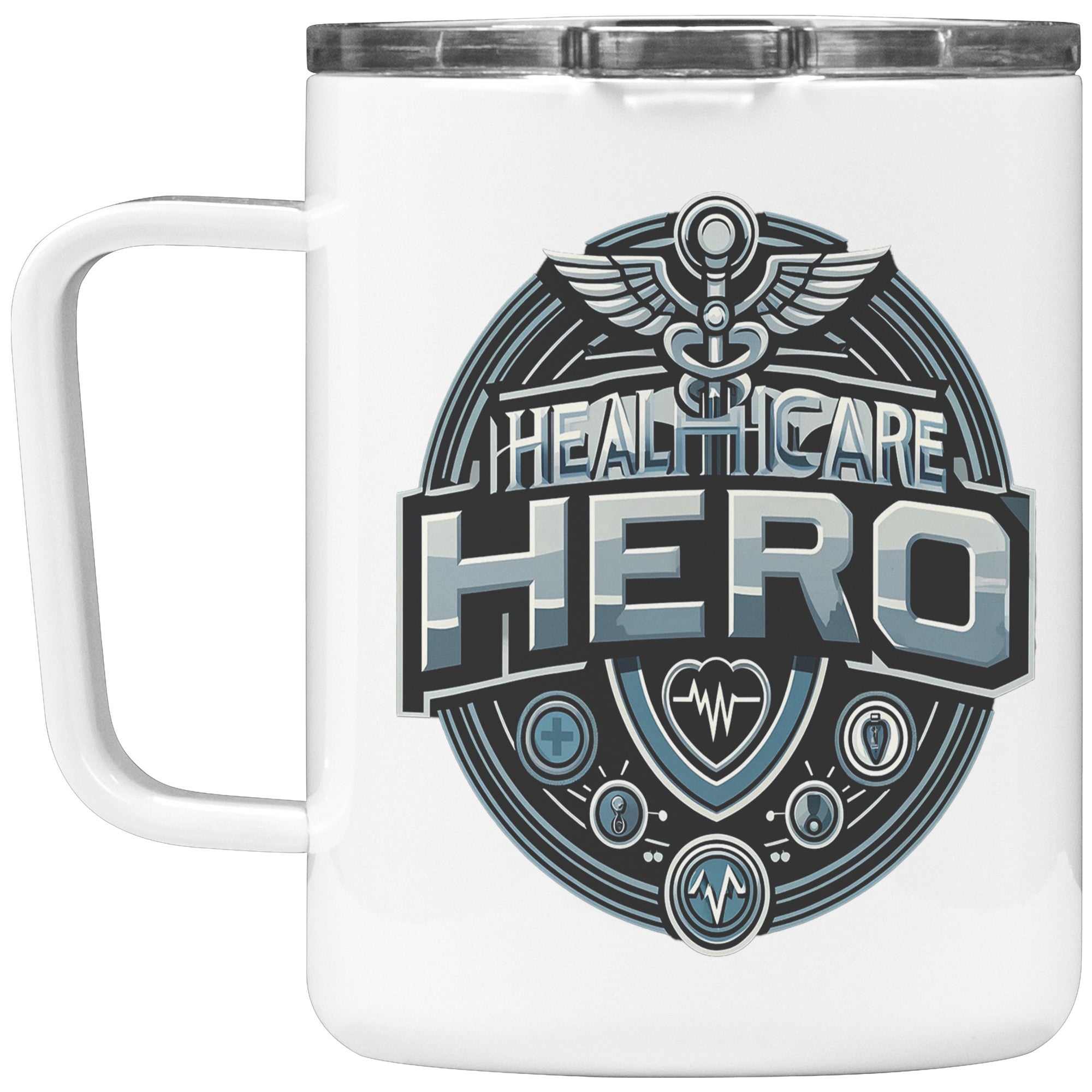 Empower Healthcare Heroes with our 12oz Insulated Coffee Mug – Premium Design for Everyday Champions
