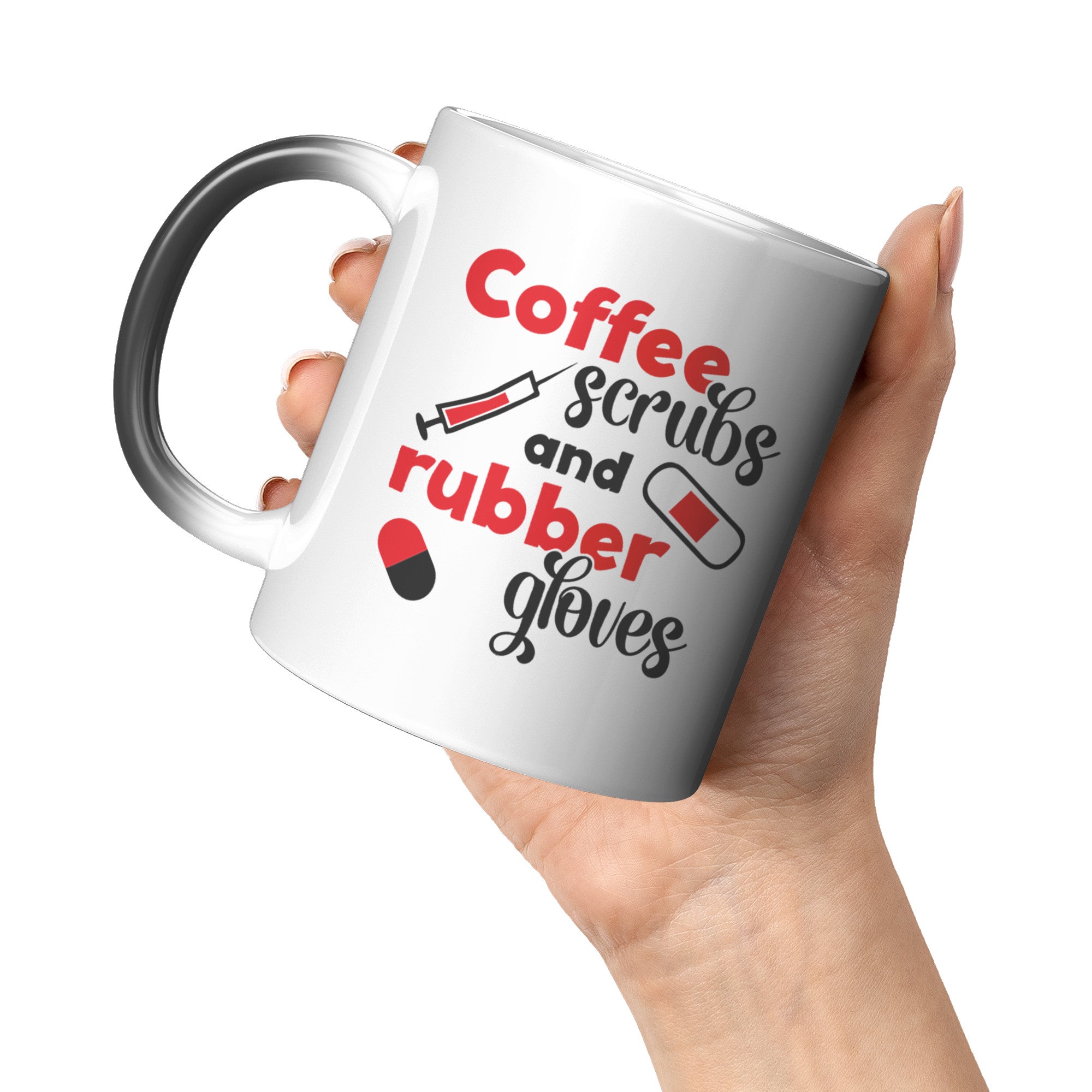 Frontline Warrior Nurse – Red Heart Design Magic Mug for Healthcare Heroes