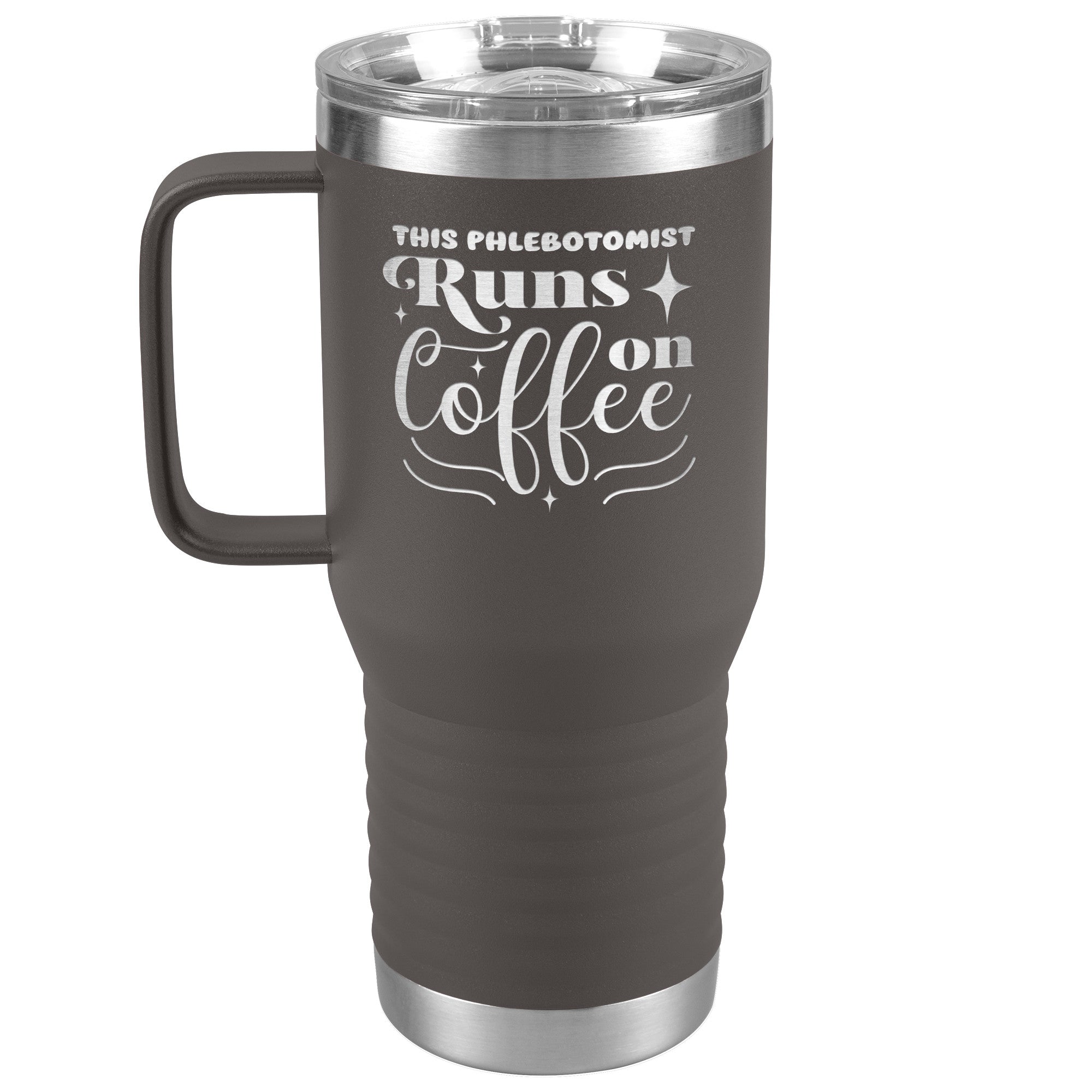 Globe-Trotting Sips: The 'This Phlebotomist Runs on Coffee' 20oz Travel Tumbler