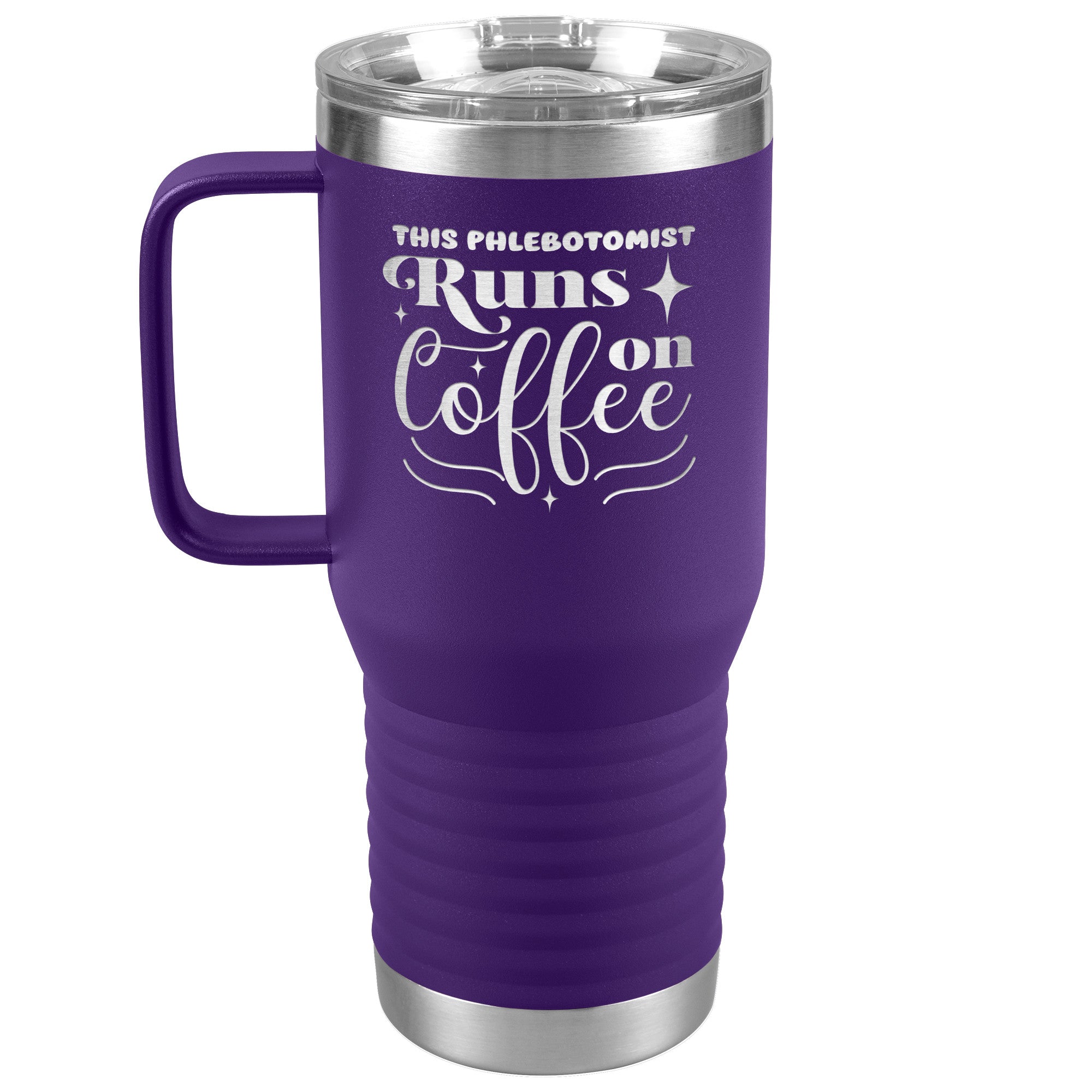 Globe-Trotting Sips: The 'This Phlebotomist Runs on Coffee' 20oz Travel Tumbler