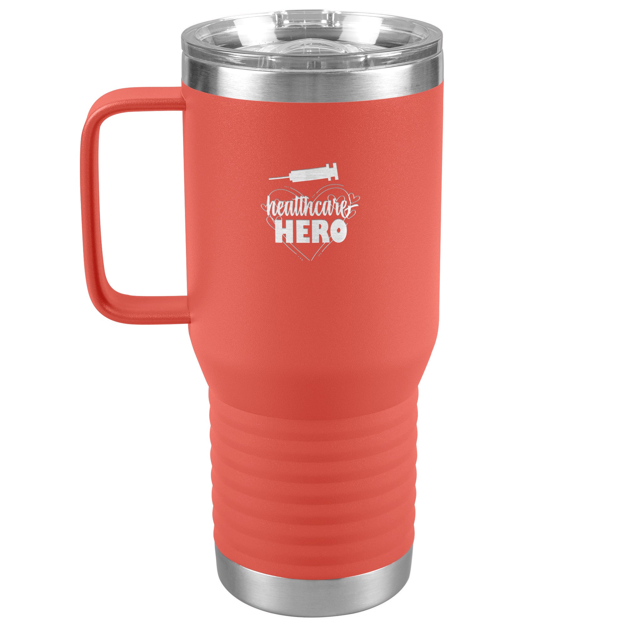 Healthcare Hero Needle Heart Design - 20oz Polar Camel Travel Tumbler