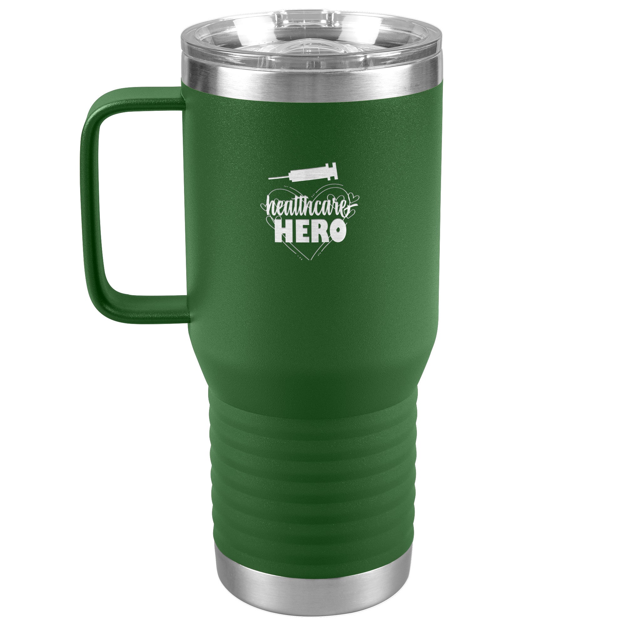 Healthcare Hero Needle Heart Design - 20oz Polar Camel Travel Tumbler