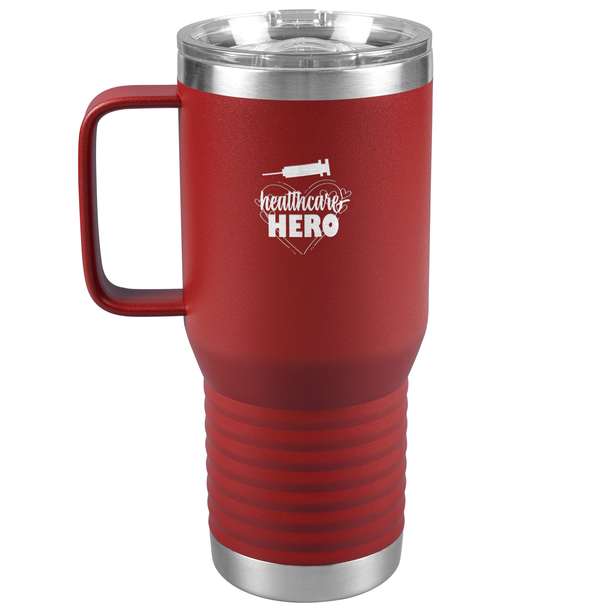 Healthcare Hero Needle Heart Design - 20oz Polar Camel Travel Tumbler