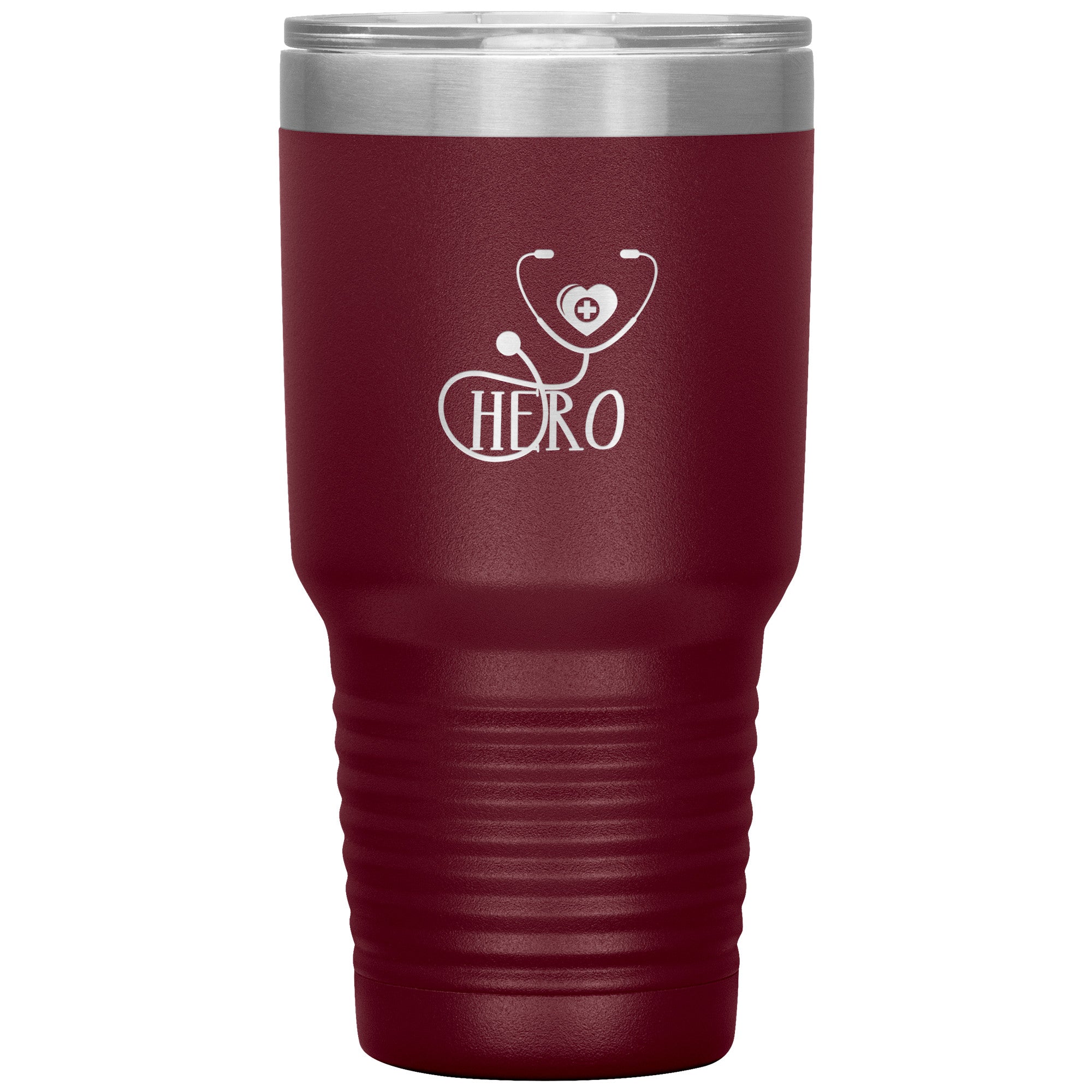 Healthcare Hero Stethoscope Design on 30oz Insulated Tumbler