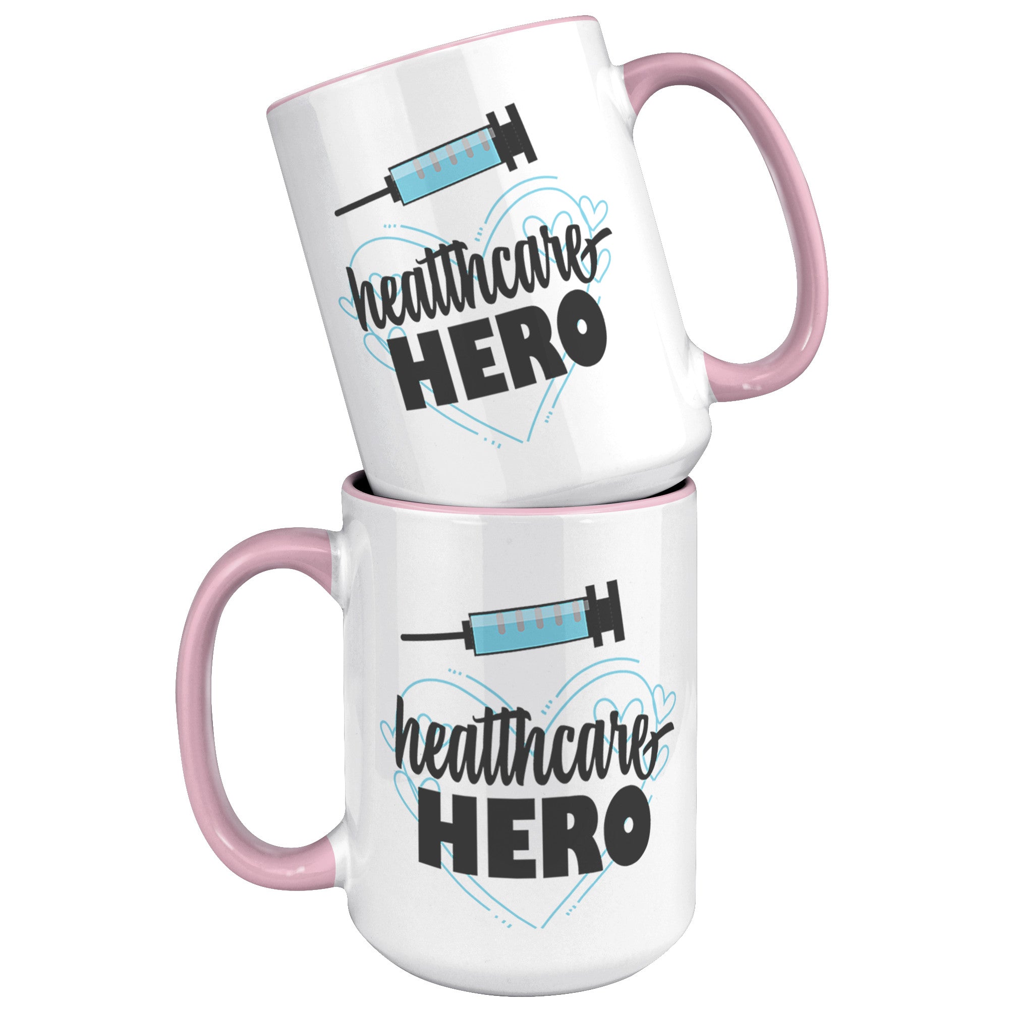 Healthcare Heroes 15oz Accent Mug – ORCA Coated, Inspirational Blue Design for Frontline Workers