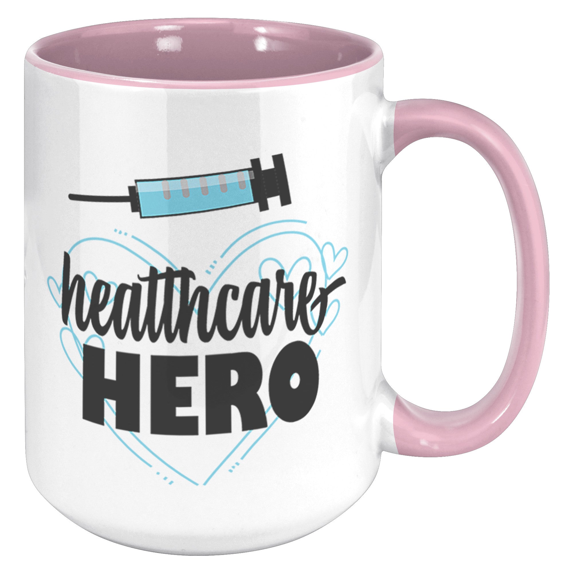Healthcare Heroes 15oz Accent Mug – ORCA Coated, Inspirational Blue Design for Frontline Workers
