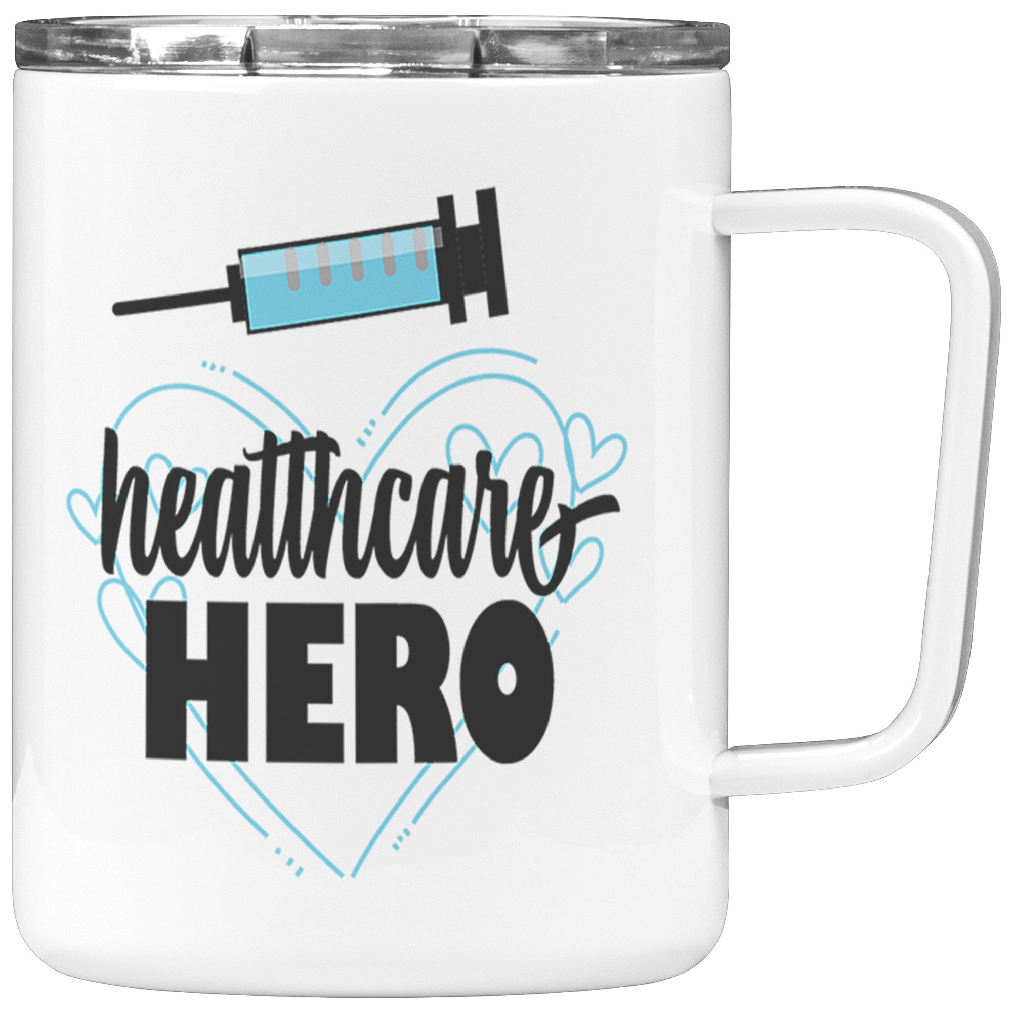 Healthcare Heroes Needle Design on 12oz Insulated Coffee Mug