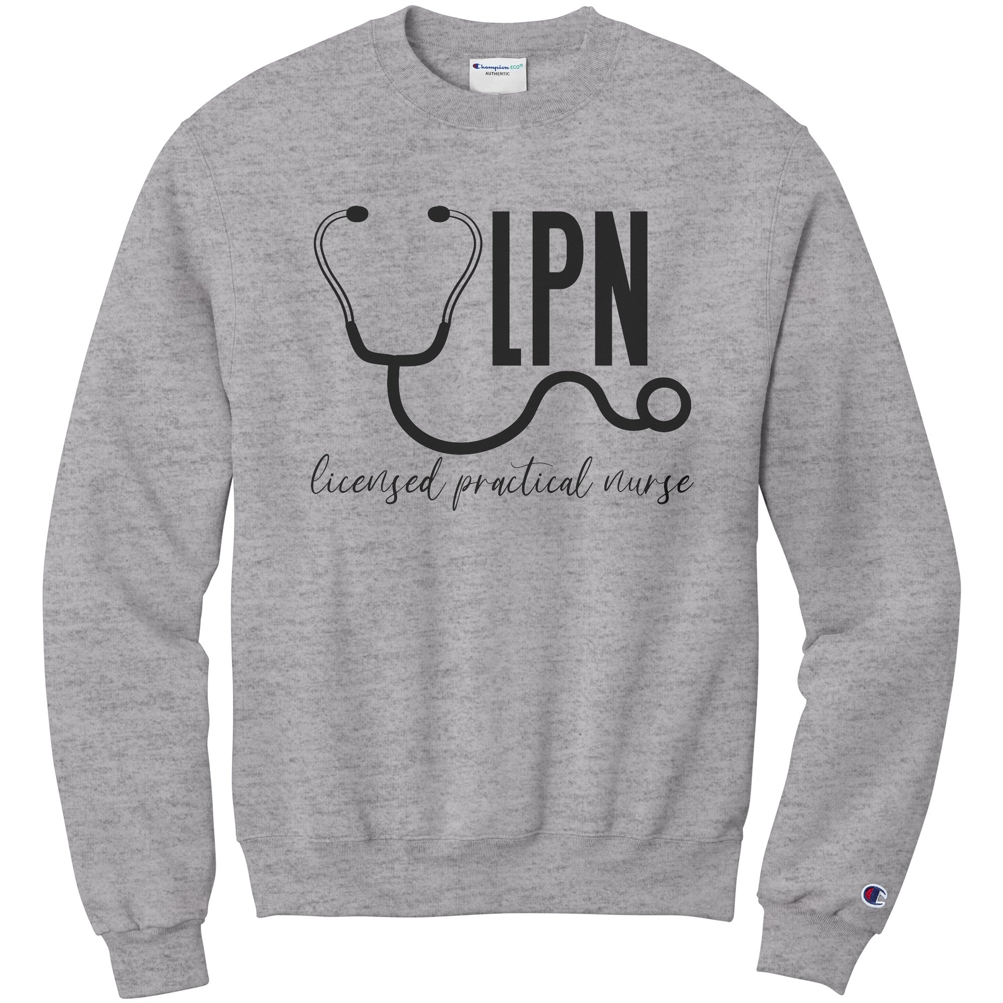 Heartbeat of Care: 'Licensed Practical Nurse' Sweatshirt with Stethoscope Design