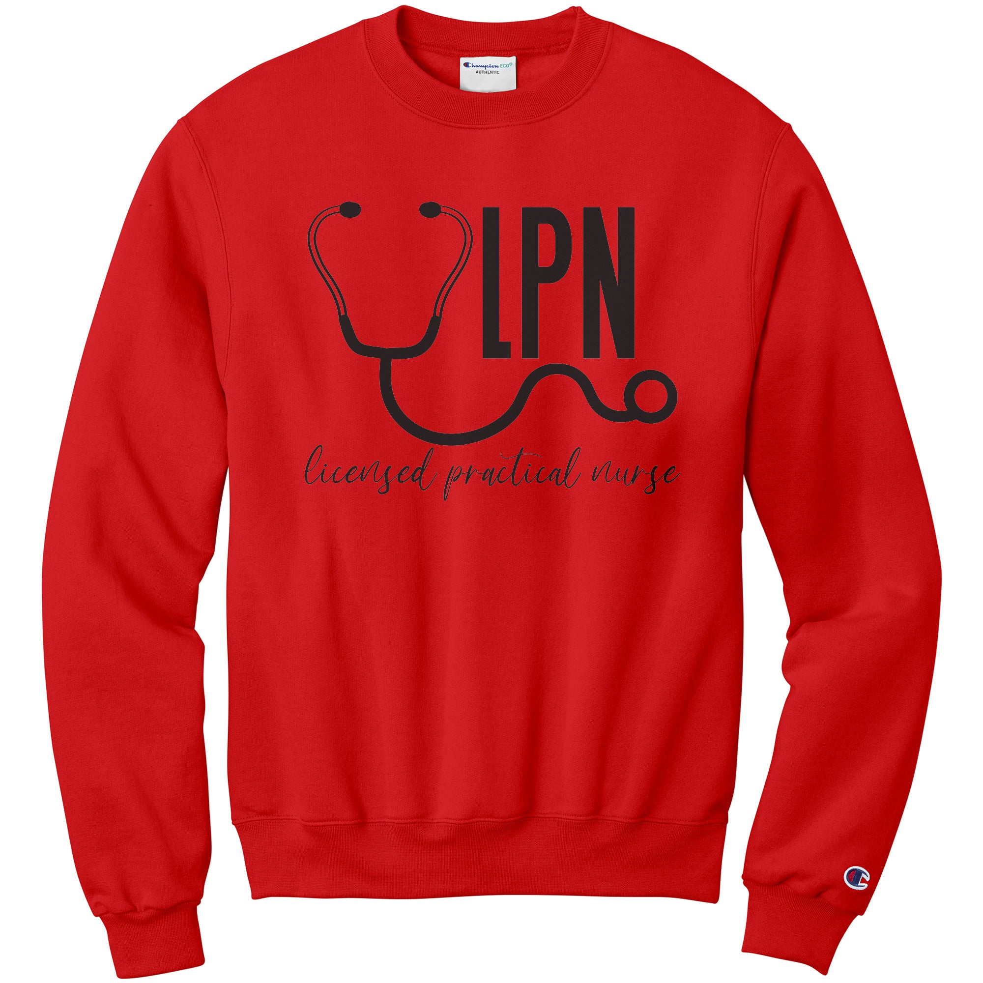 Heartbeat of Care: 'Licensed Practical Nurse' Sweatshirt with Stethoscope Design