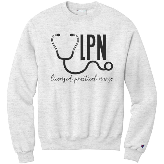 Heartbeat of Care: 'Licensed Practical Nurse' Sweatshirt with Stethoscope Design