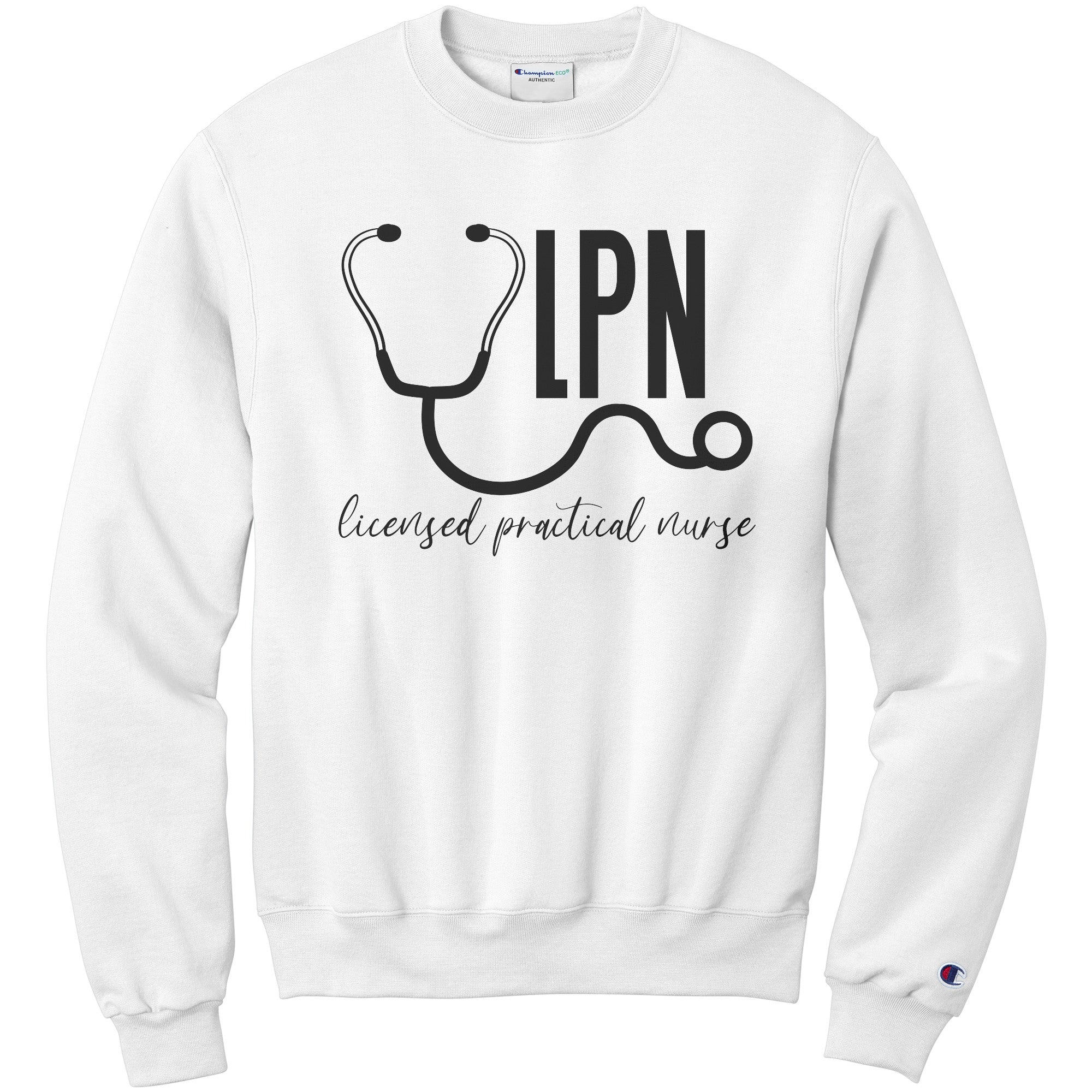 Heartbeat of Care: 'Licensed Practical Nurse' Sweatshirt with Stethoscope Design