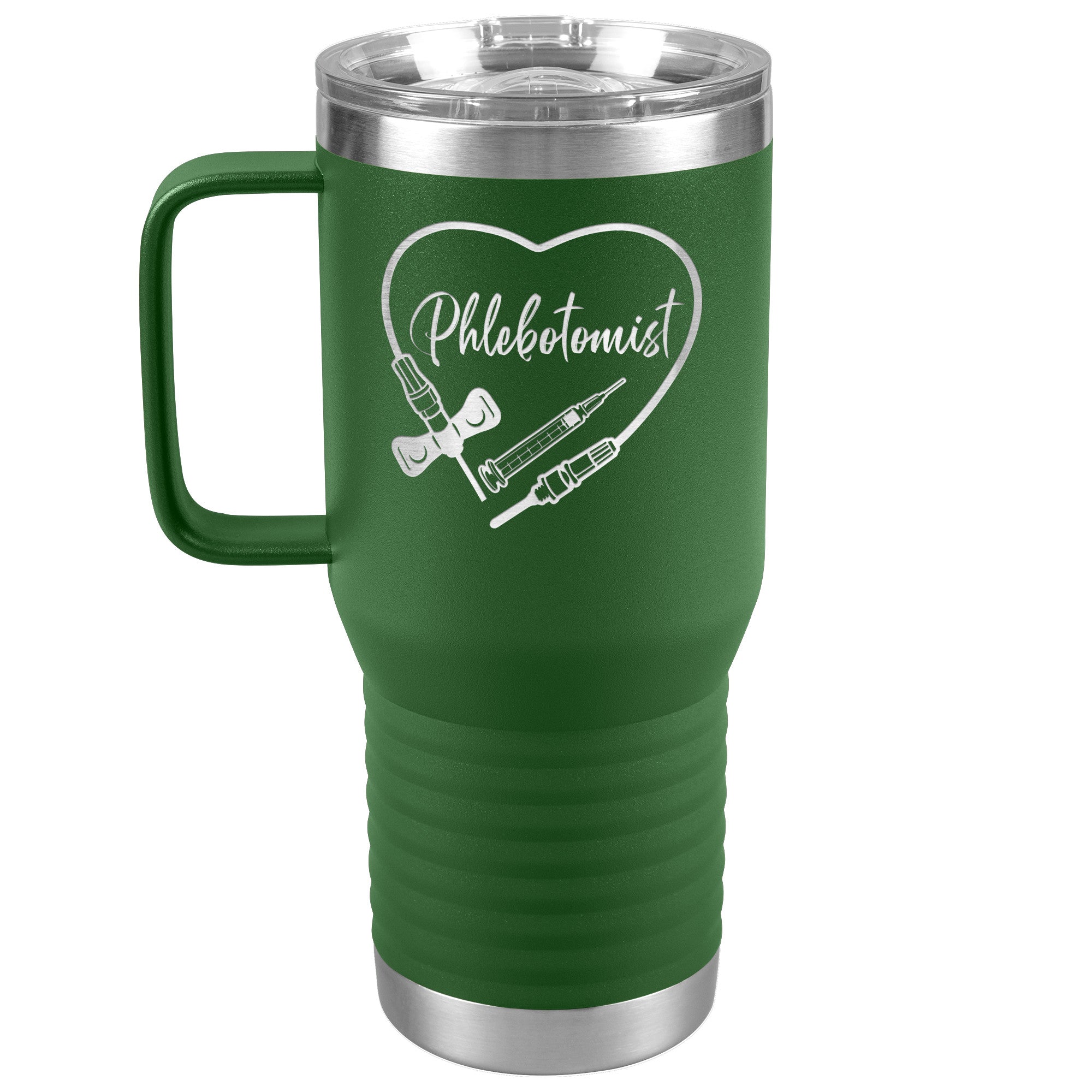 Heartfelt Phlebotomist 20 oz Travel Tumbler - Medical Themed Insulated Mug
