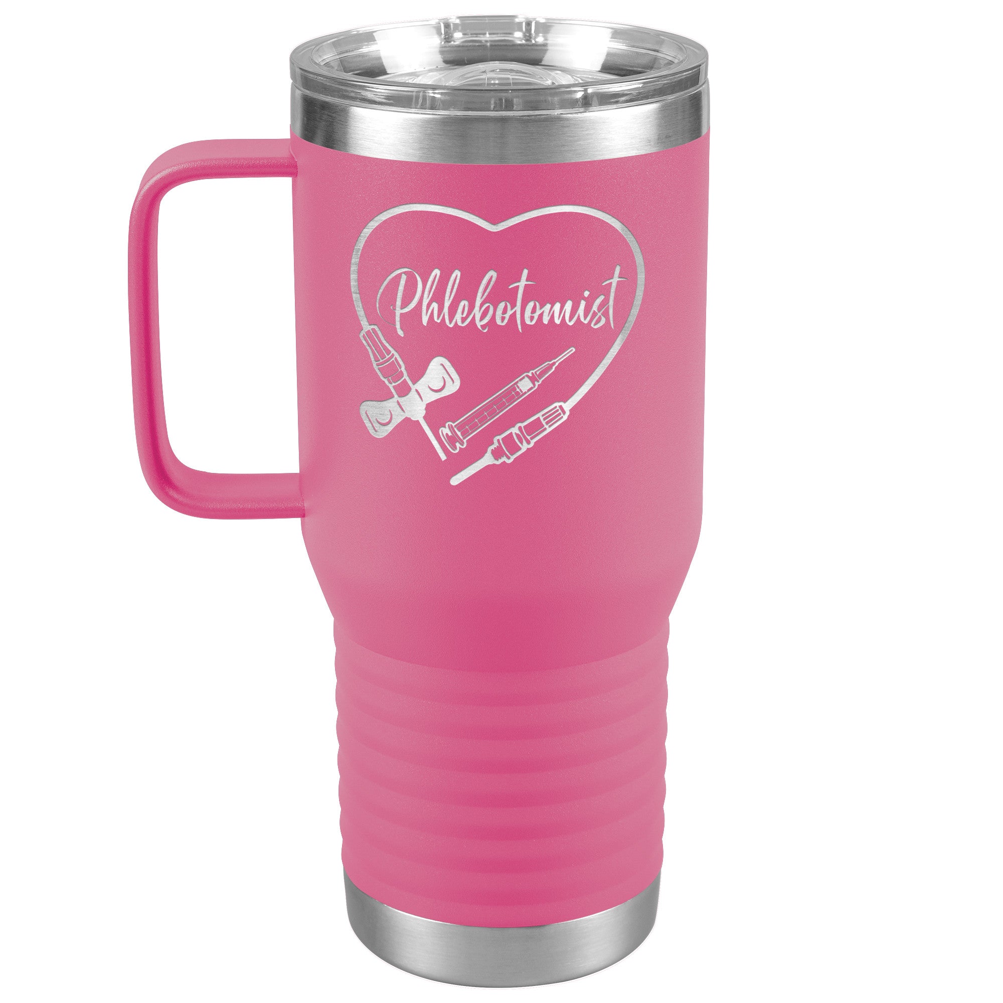 Heartfelt Phlebotomist 20 oz Travel Tumbler - Medical Themed Insulated Mug