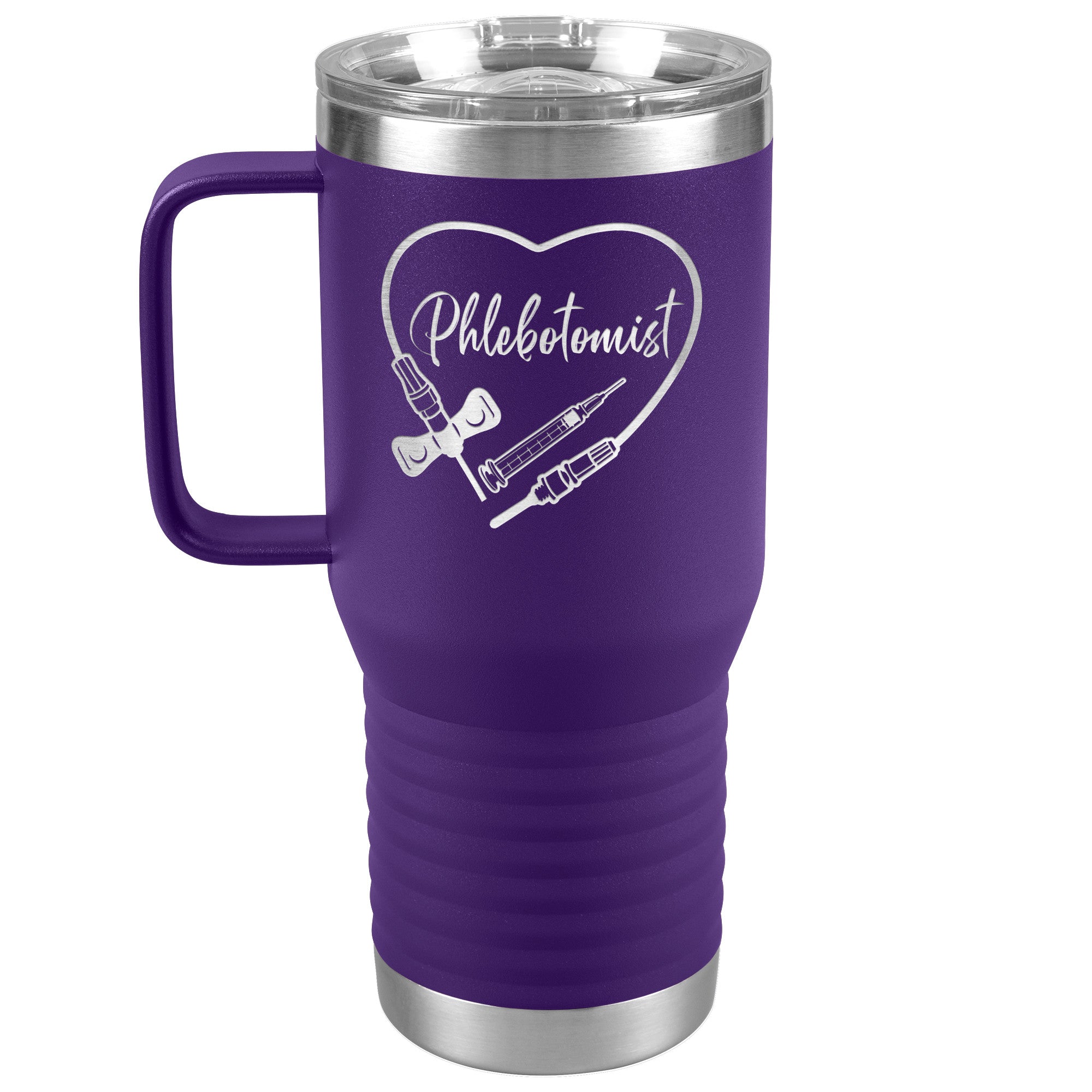 Heartfelt Phlebotomist 20 oz Travel Tumbler - Medical Themed Insulated Mug