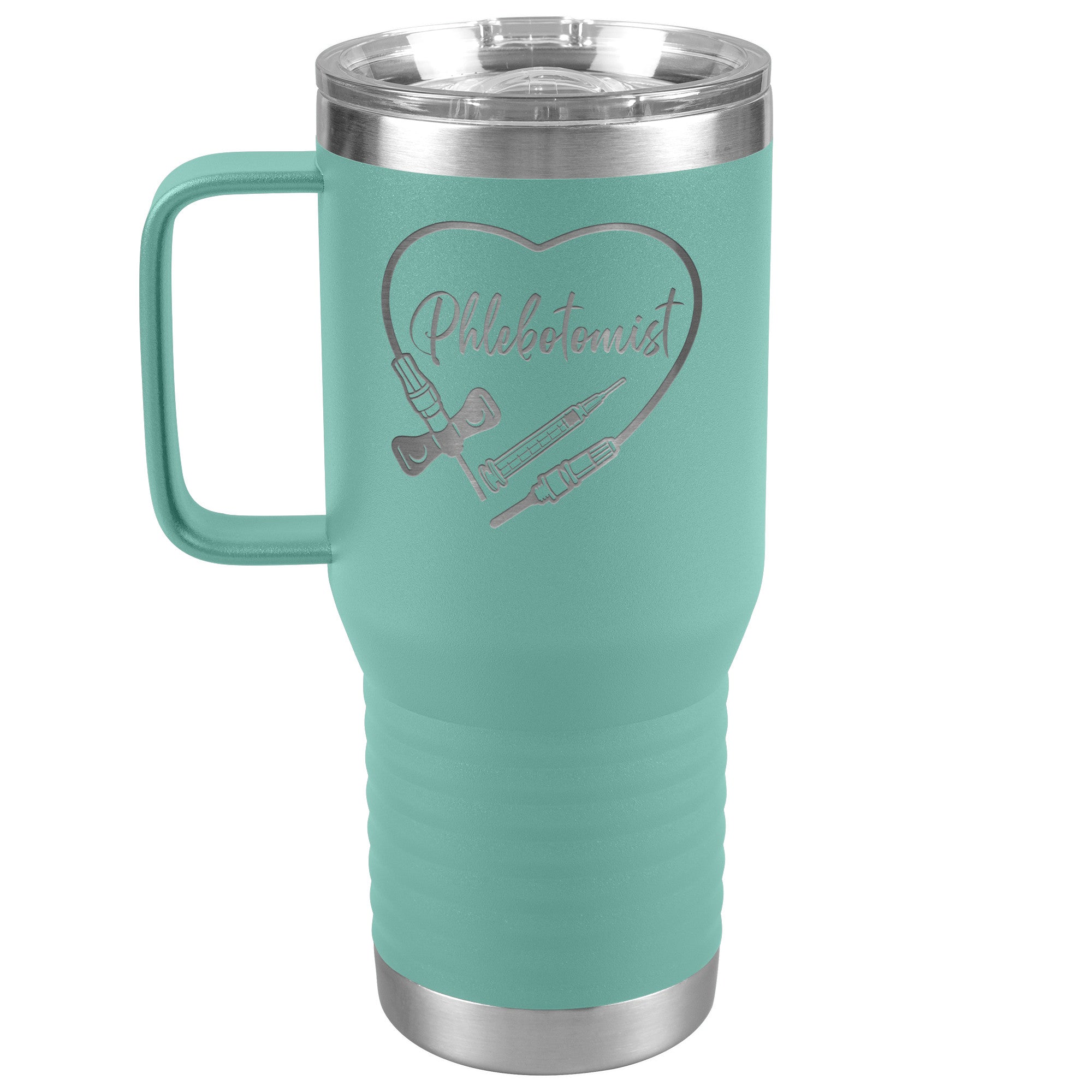 Heartfelt Phlebotomist 20 oz Travel Tumbler - Medical Themed Insulated Mug