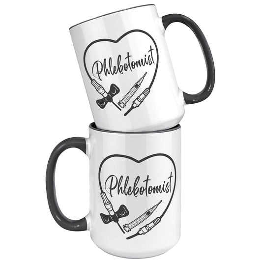 Heartwarming Phlebotomist 15 oz Accent Mug - Medical Themed Drinkware