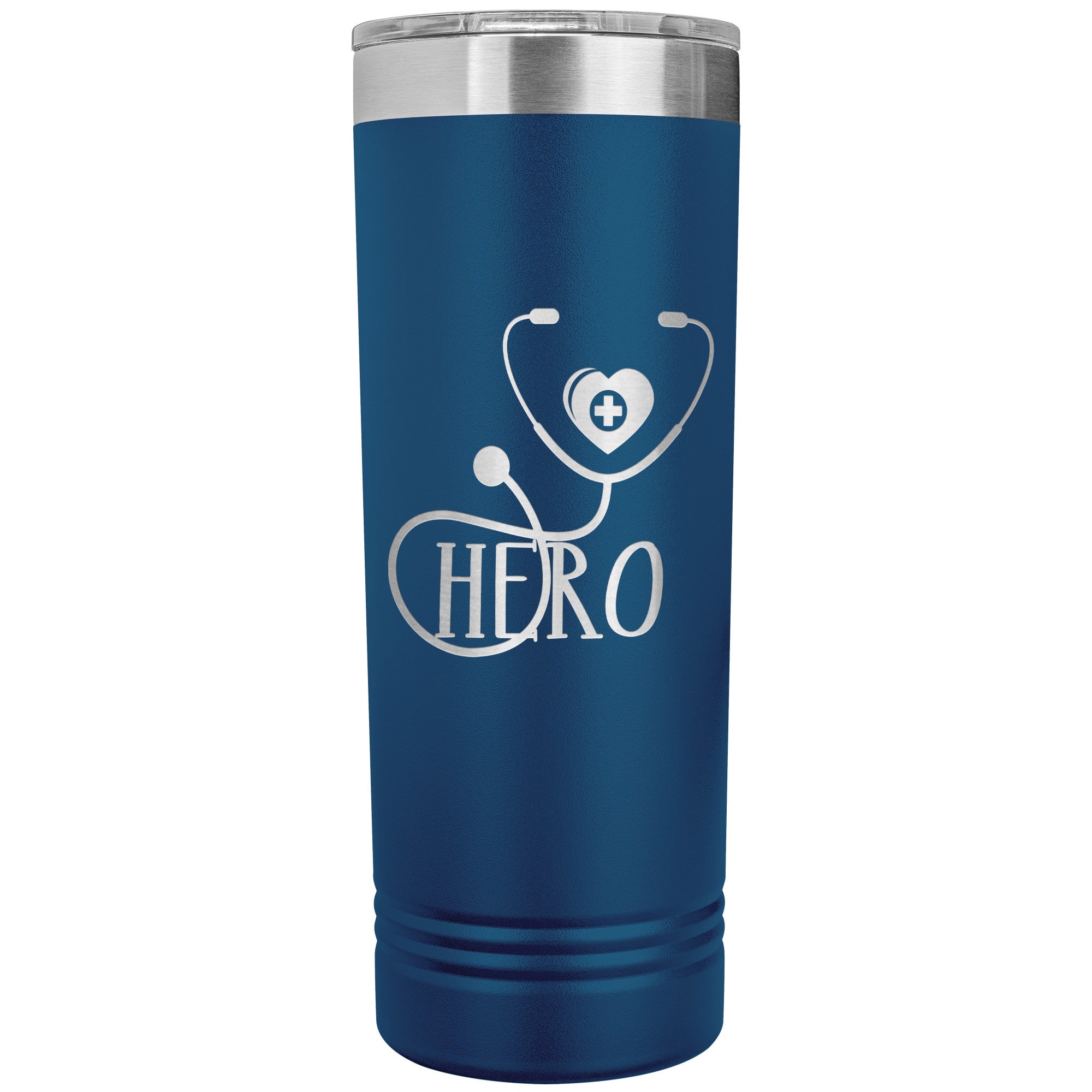 Hero Stethoscope 22oz Polar Camel Skinny Tumbler - Ultimate Drinkware for Healthcare Professionals