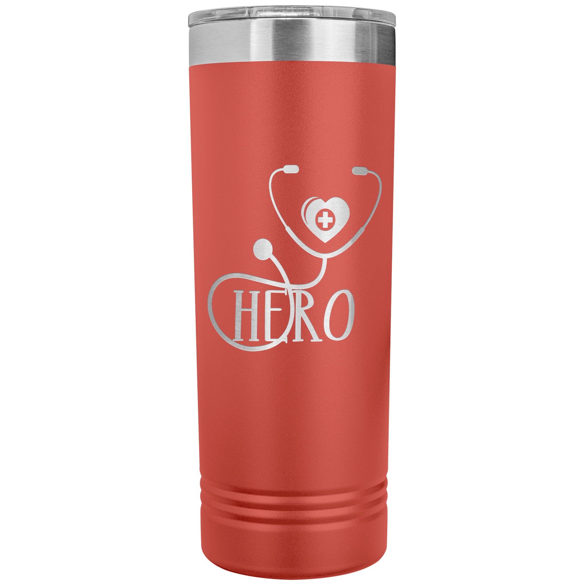 Hero Stethoscope 22oz Polar Camel Skinny Tumbler - Ultimate Drinkware for Healthcare Professionals