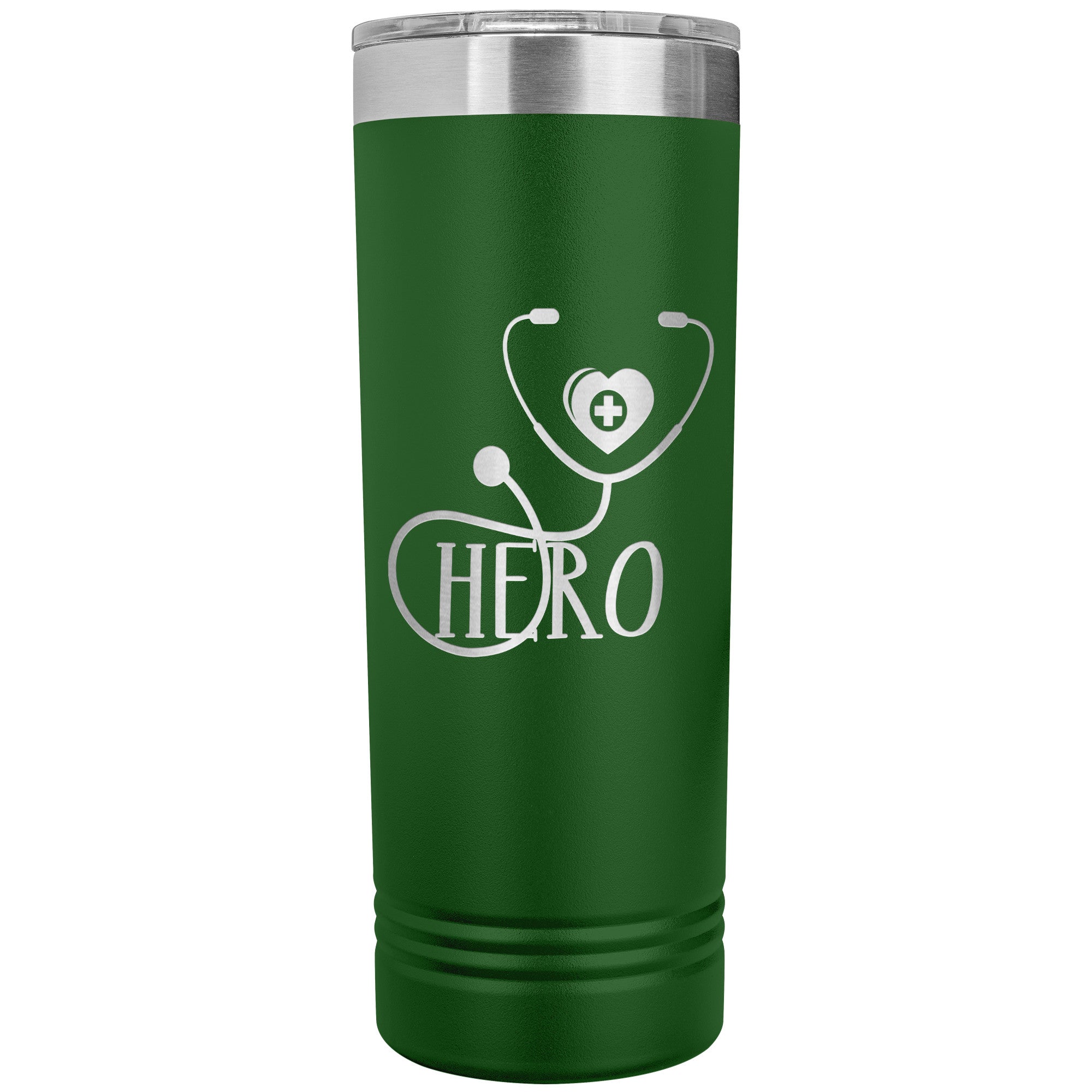 Hero Stethoscope 22oz Polar Camel Skinny Tumbler - Ultimate Drinkware for Healthcare Professionals