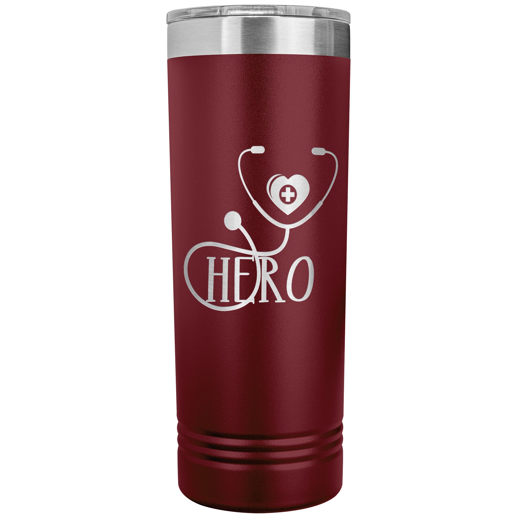 Hero Stethoscope 22oz Polar Camel Skinny Tumbler - Ultimate Drinkware for Healthcare Professionals