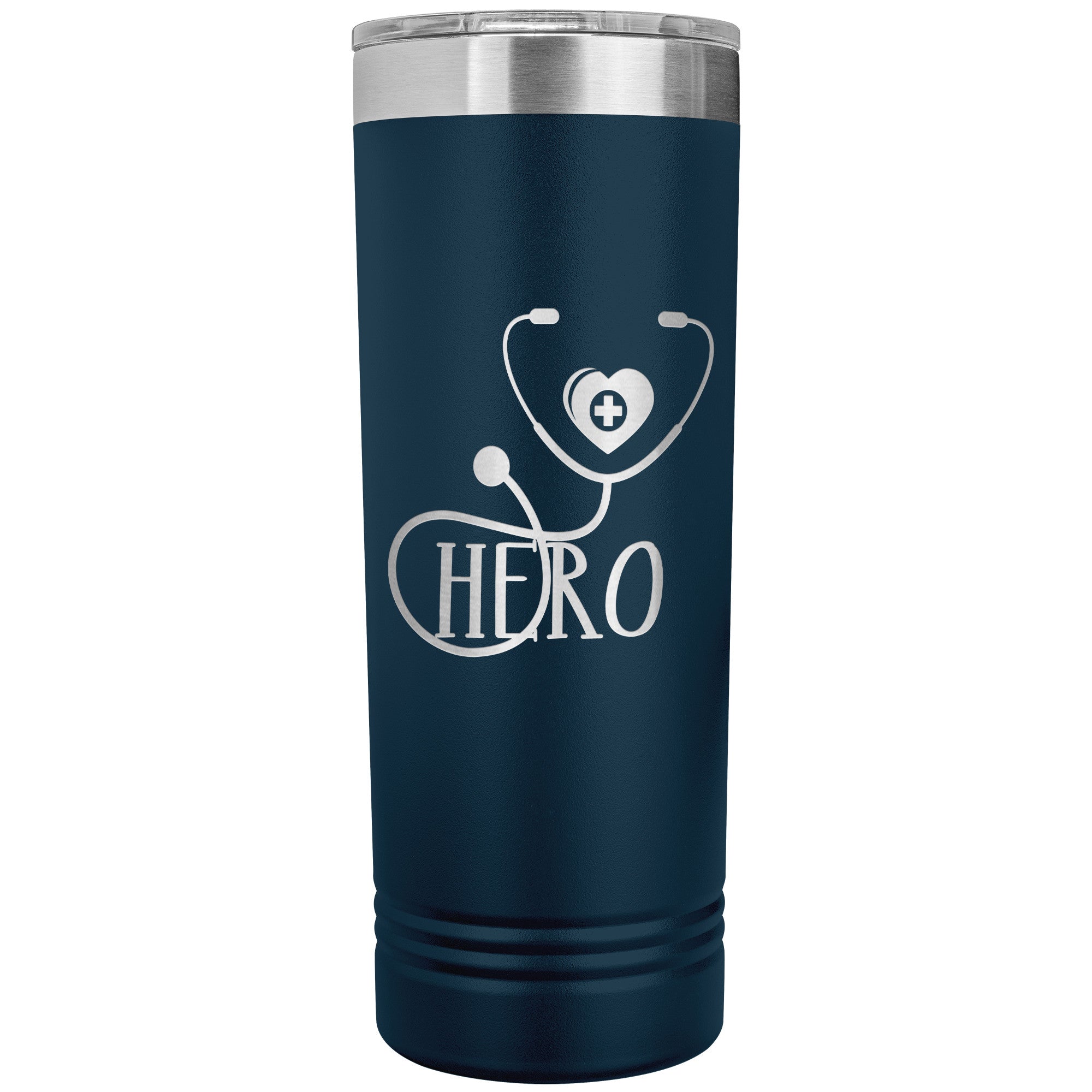 Hero Stethoscope 22oz Polar Camel Skinny Tumbler - Ultimate Drinkware for Healthcare Professionals