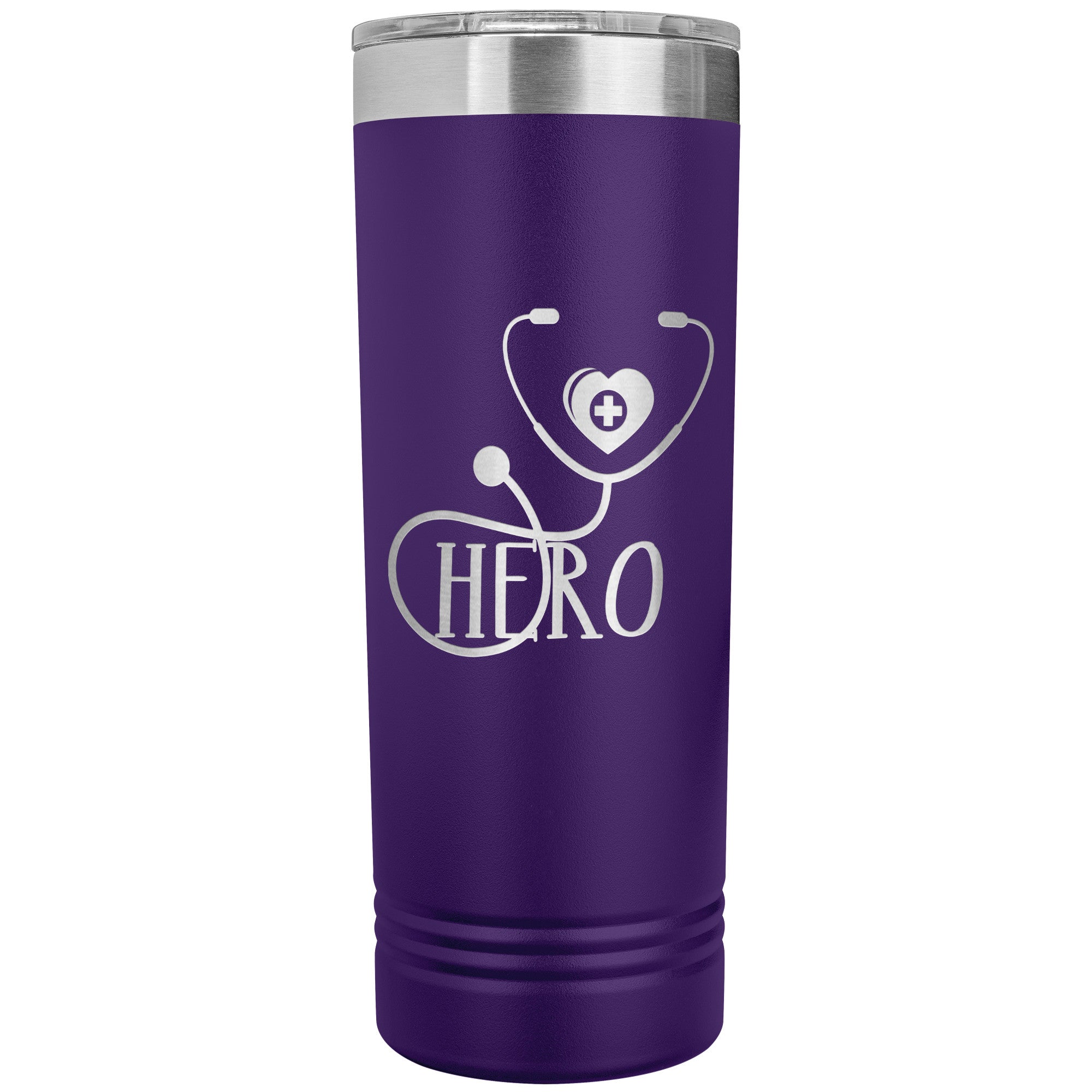 Hero Stethoscope 22oz Polar Camel Skinny Tumbler - Ultimate Drinkware for Healthcare Professionals