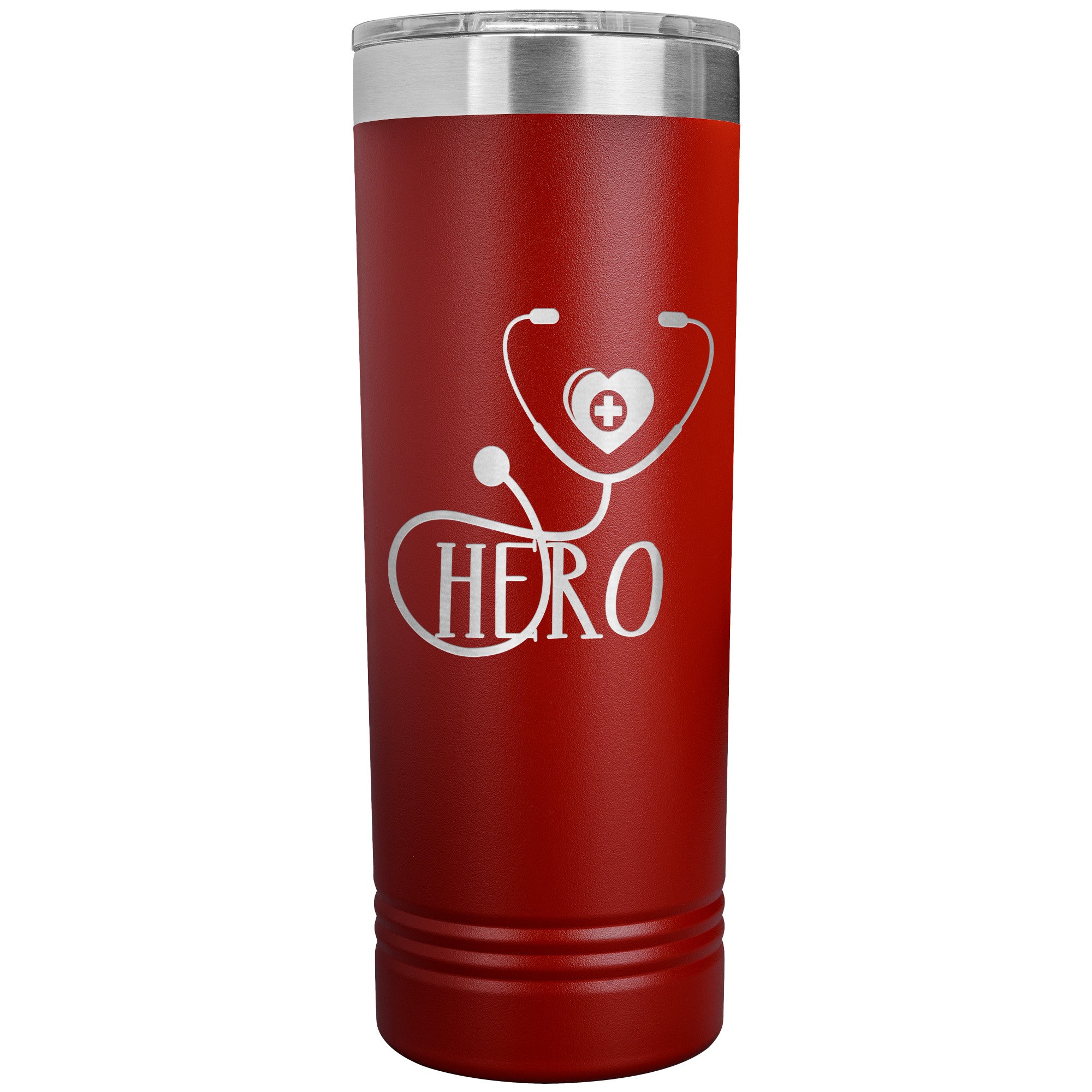 Hero Stethoscope 22oz Polar Camel Skinny Tumbler - Ultimate Drinkware for Healthcare Professionals