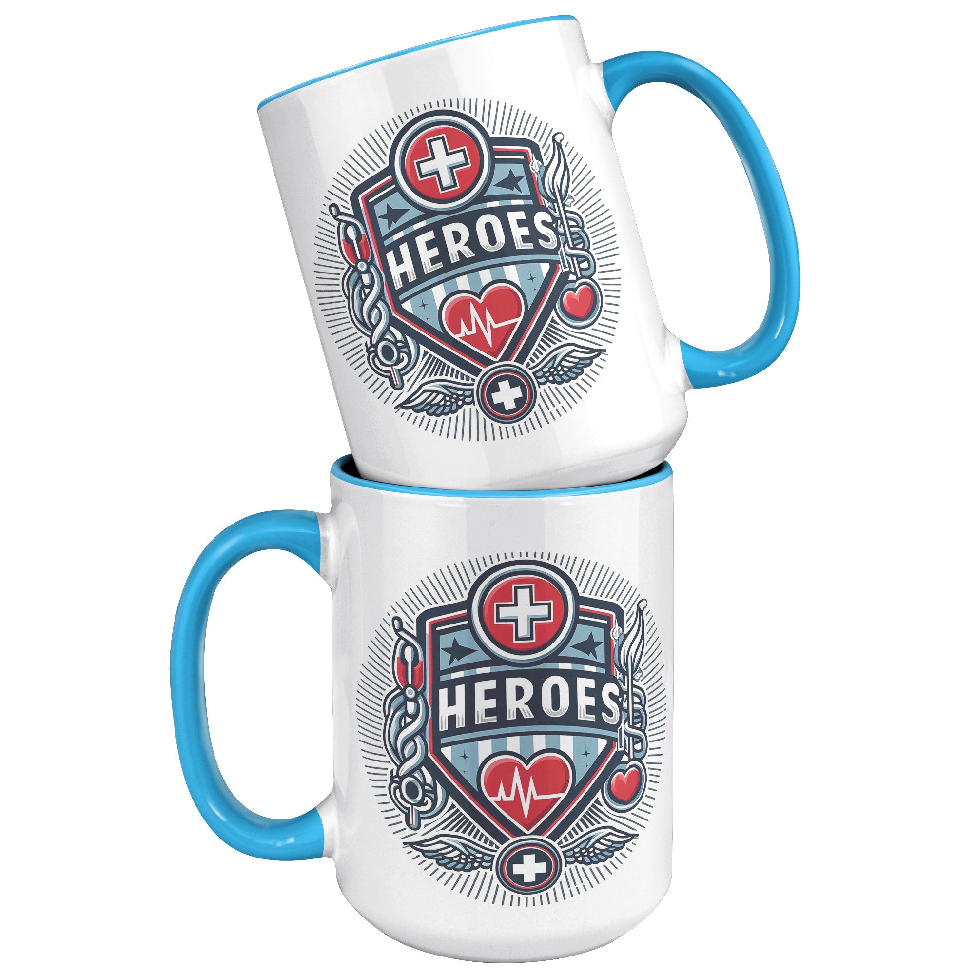 Heroes Healthcare 15oz Accent Mug – Stylish and Durable Mug for Medical Professionals