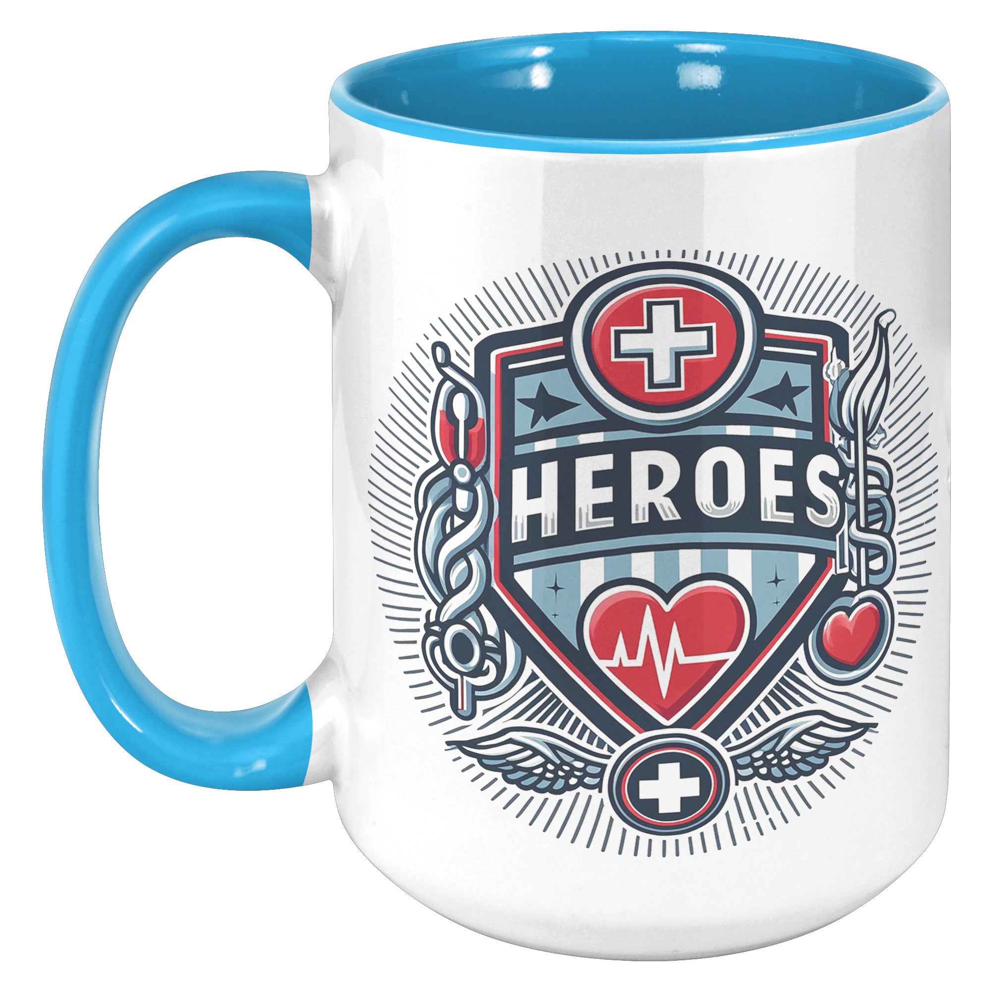 Heroes Healthcare 15oz Accent Mug – Stylish and Durable Mug for Medical Professionals
