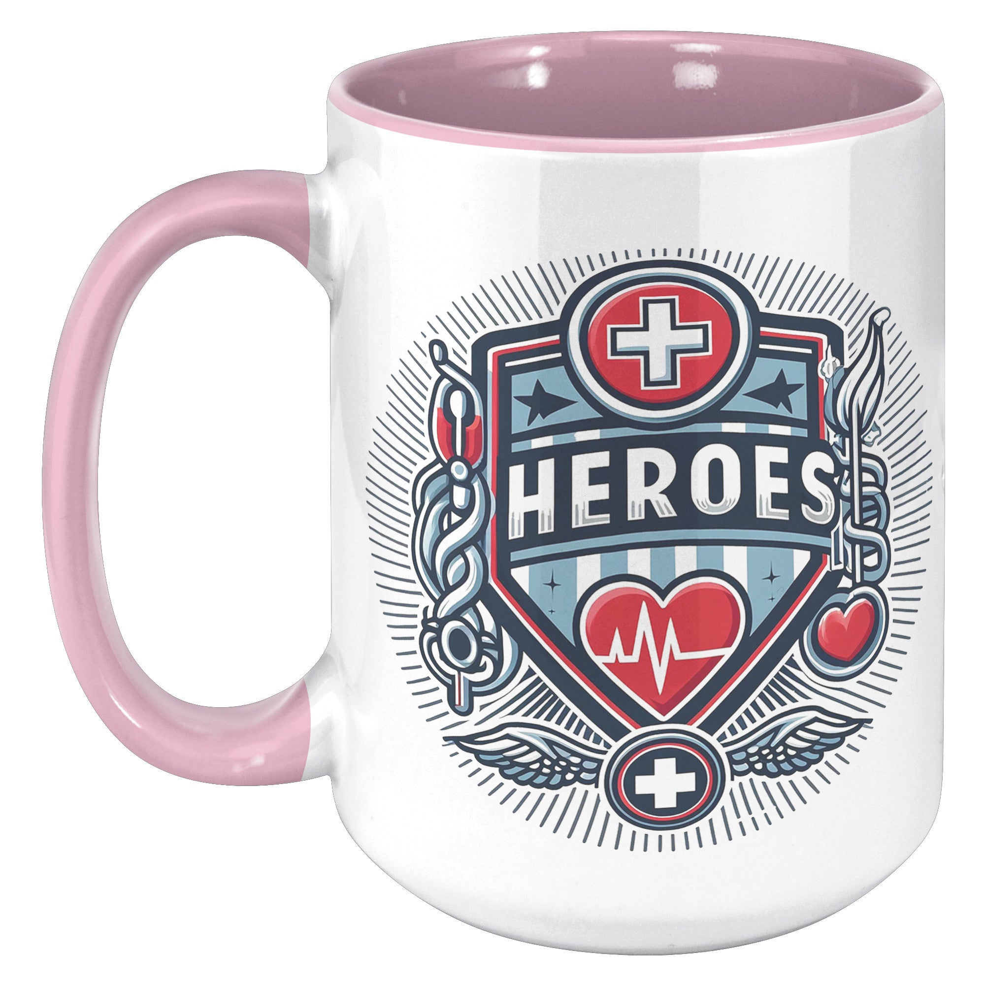 Heroes Healthcare 15oz Accent Mug – Stylish and Durable Mug for Medical Professionals
