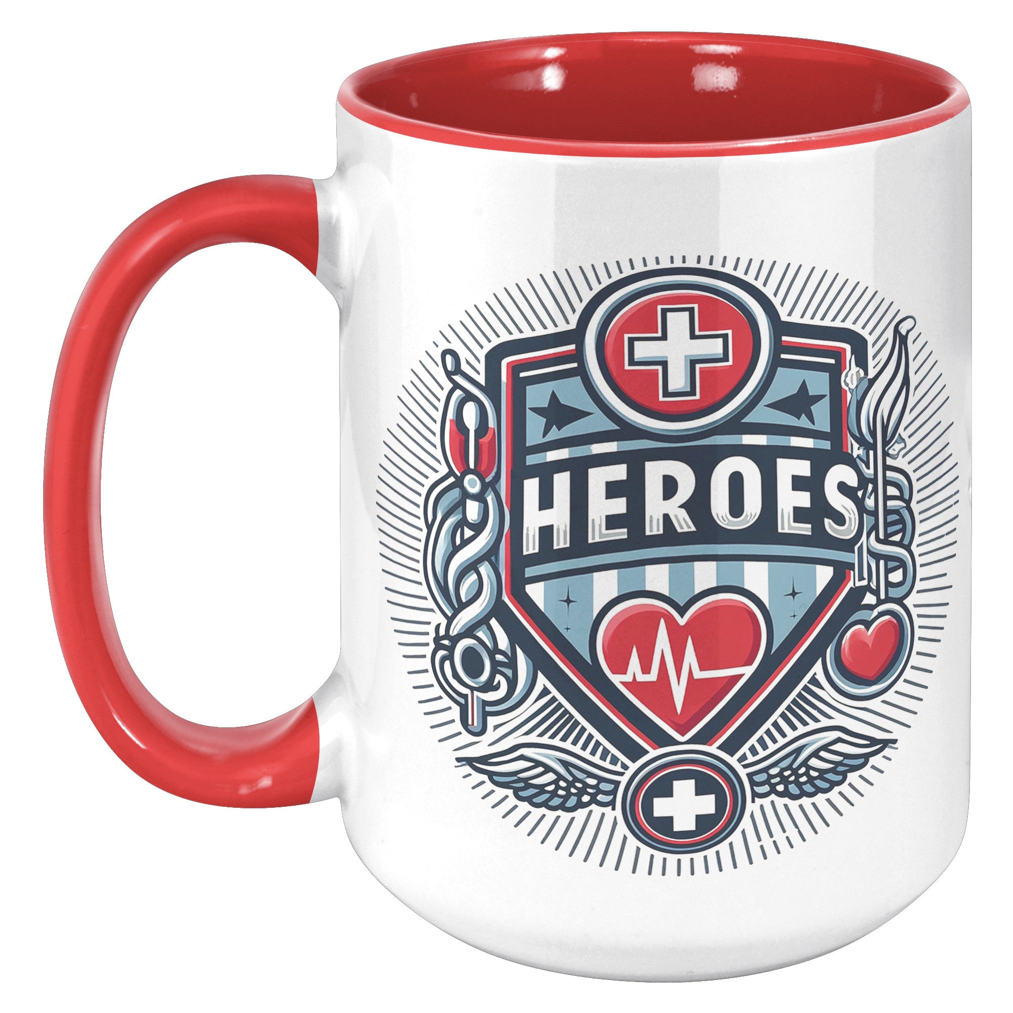 Heroes Healthcare 15oz Accent Mug – Stylish and Durable Mug for Medical Professionals