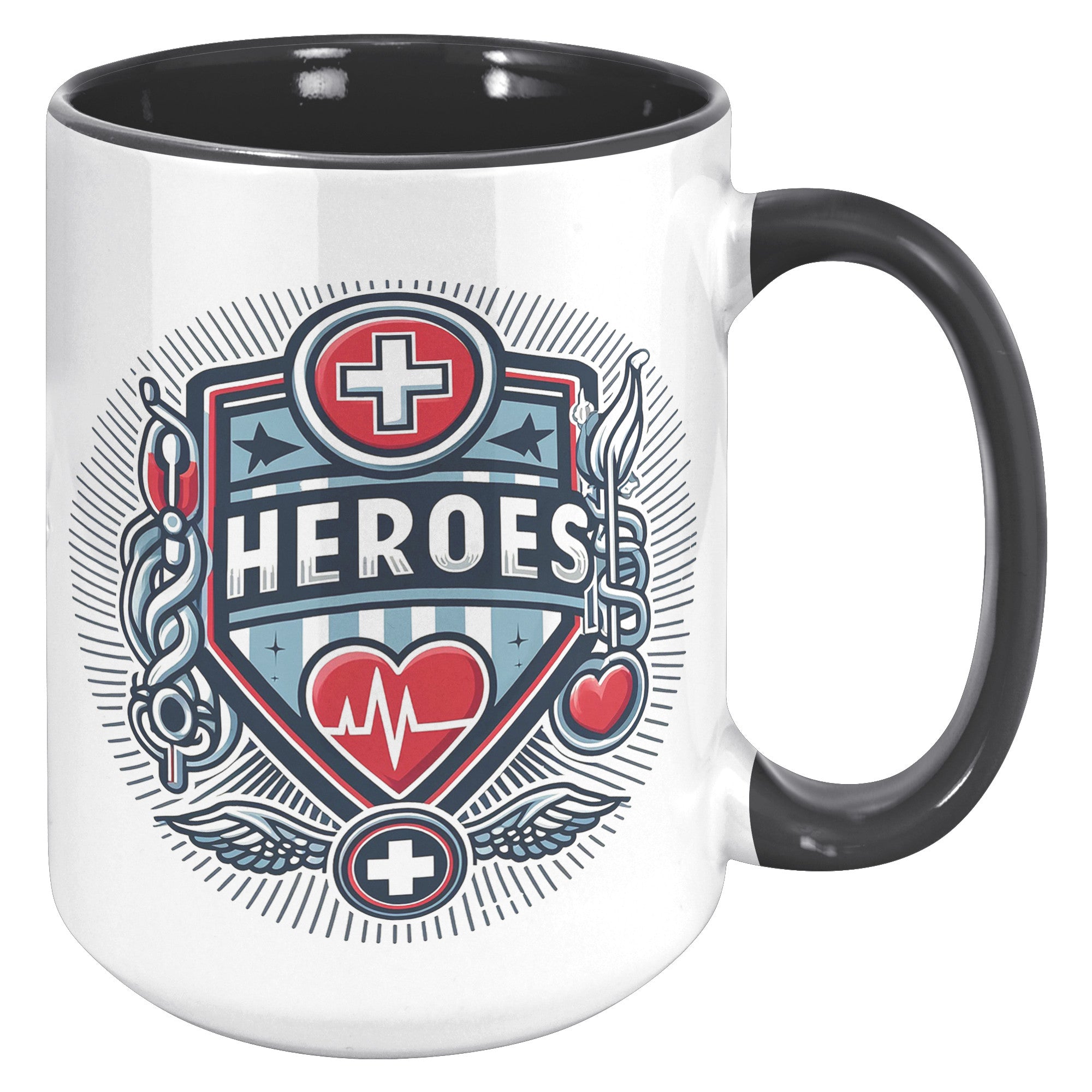 Heroes Healthcare 15oz Accent Mug – Stylish and Durable Mug for Medical Professionals