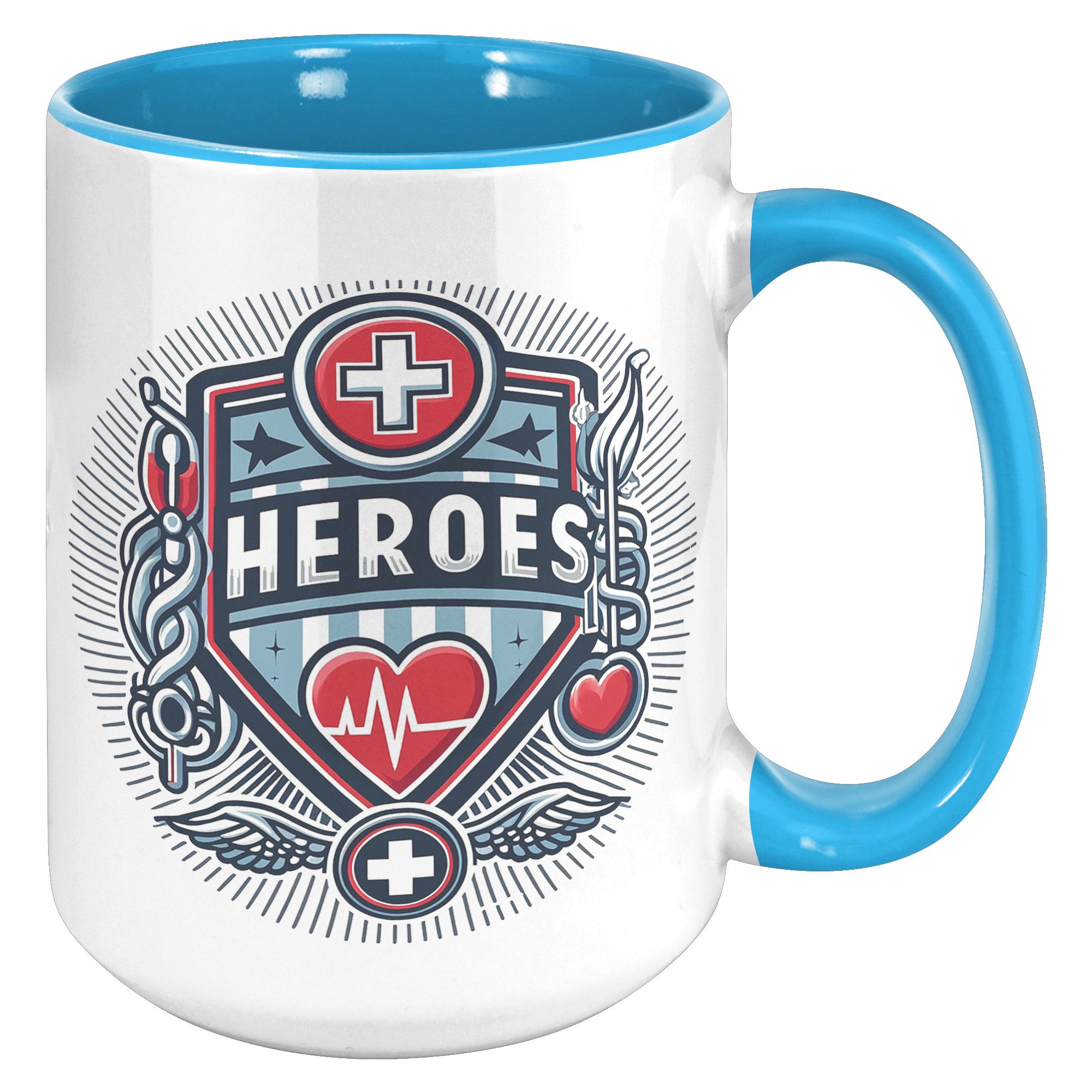 Heroes Healthcare 15oz Accent Mug – Stylish and Durable Mug for Medical Professionals