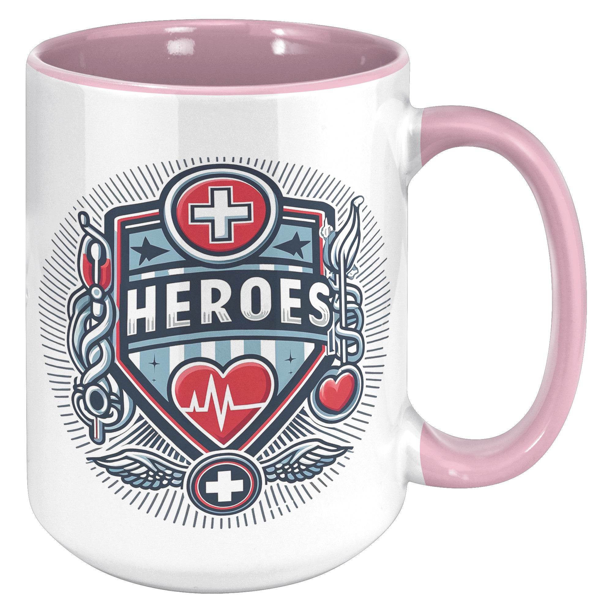 Heroes Healthcare 15oz Accent Mug – Stylish and Durable Mug for Medical Professionals
