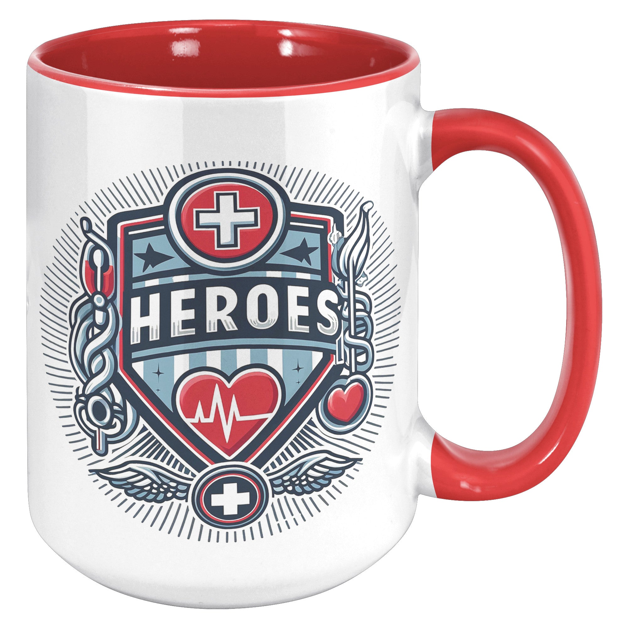 Heroes Healthcare 15oz Accent Mug – Stylish and Durable Mug for Medical Professionals