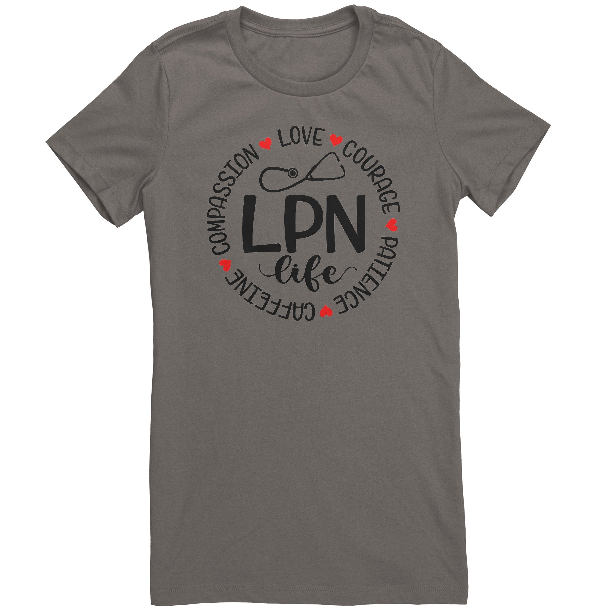 LPN Life Circle Women's Crew Neck T-Shirt - Inspiring Nursing Tee with Essential Qualities